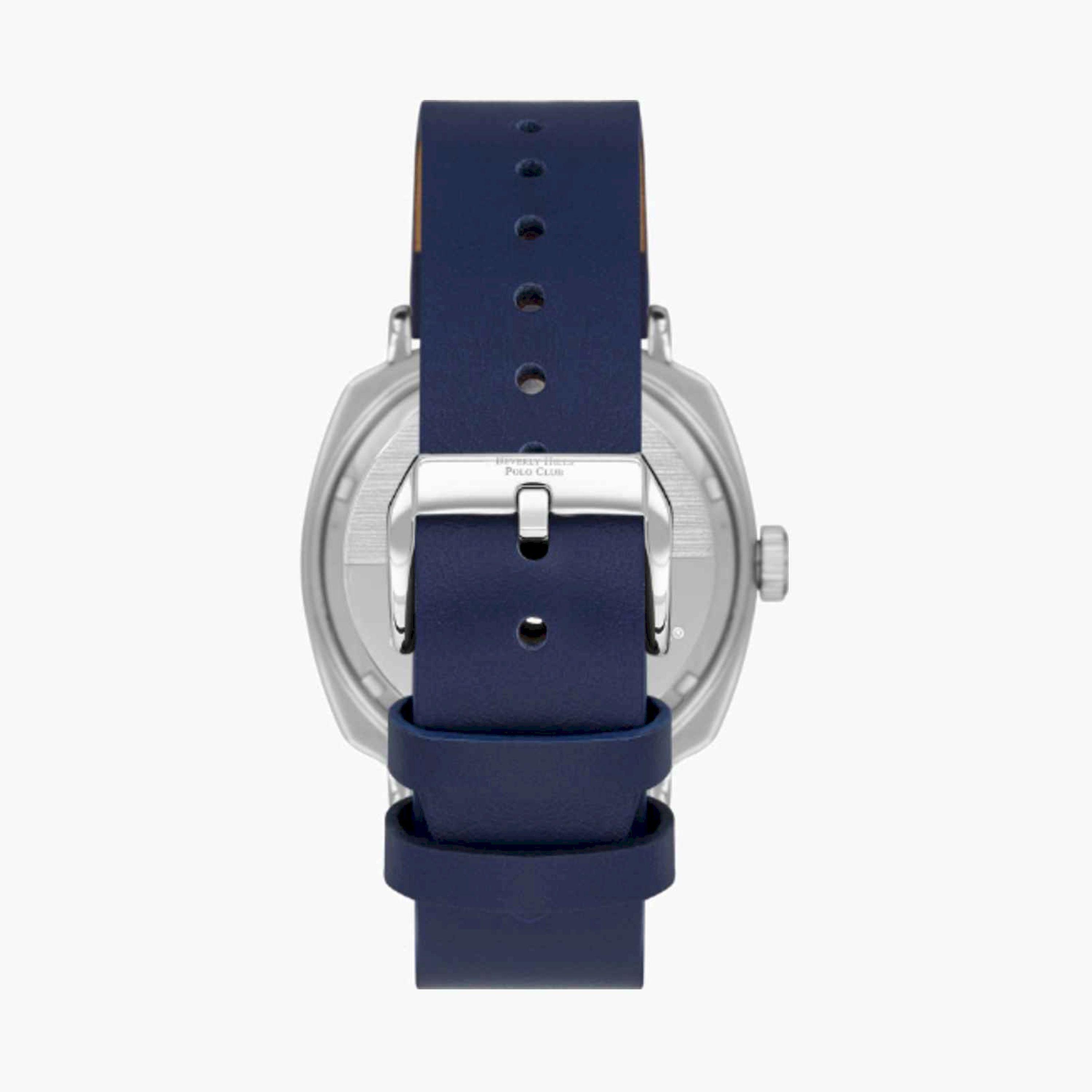 بيفرلي هيلز بولو كلوب- ساعة رجالية تناظرية جلدية لون أزرق  43مم | BP3732X.399-men-watchesandjewellery-watches-image-3