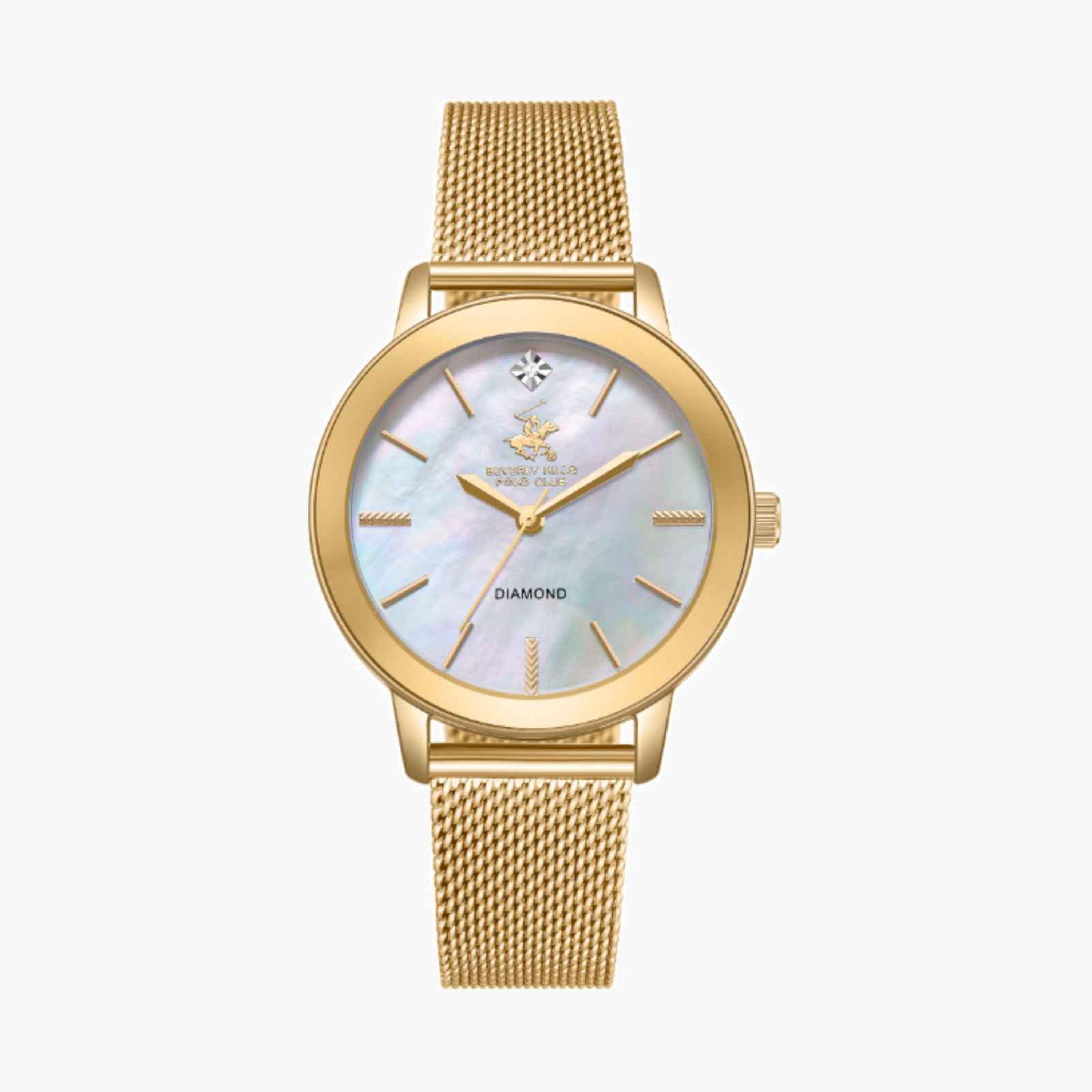 Beverly Hills Polo Club Women's 35MM Gold Analog Metal Strap Watch | BP3734C.120-women-watchesandjewellery-watches-image-1