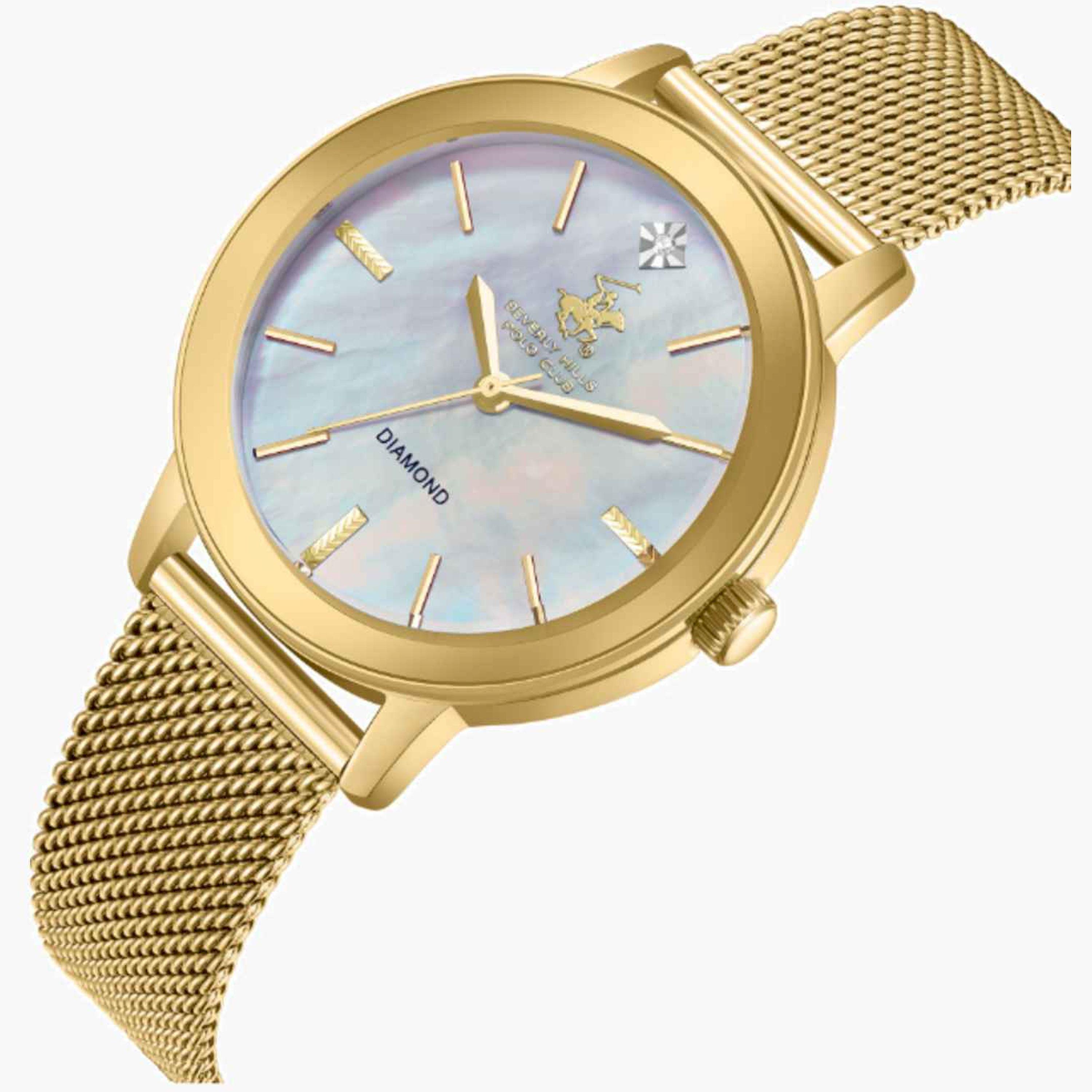 Beverly Hills Polo Club Women's 35MM Gold Analog Metal Strap Watch | BP3734C.120-women-watchesandjewellery-watches-image-2