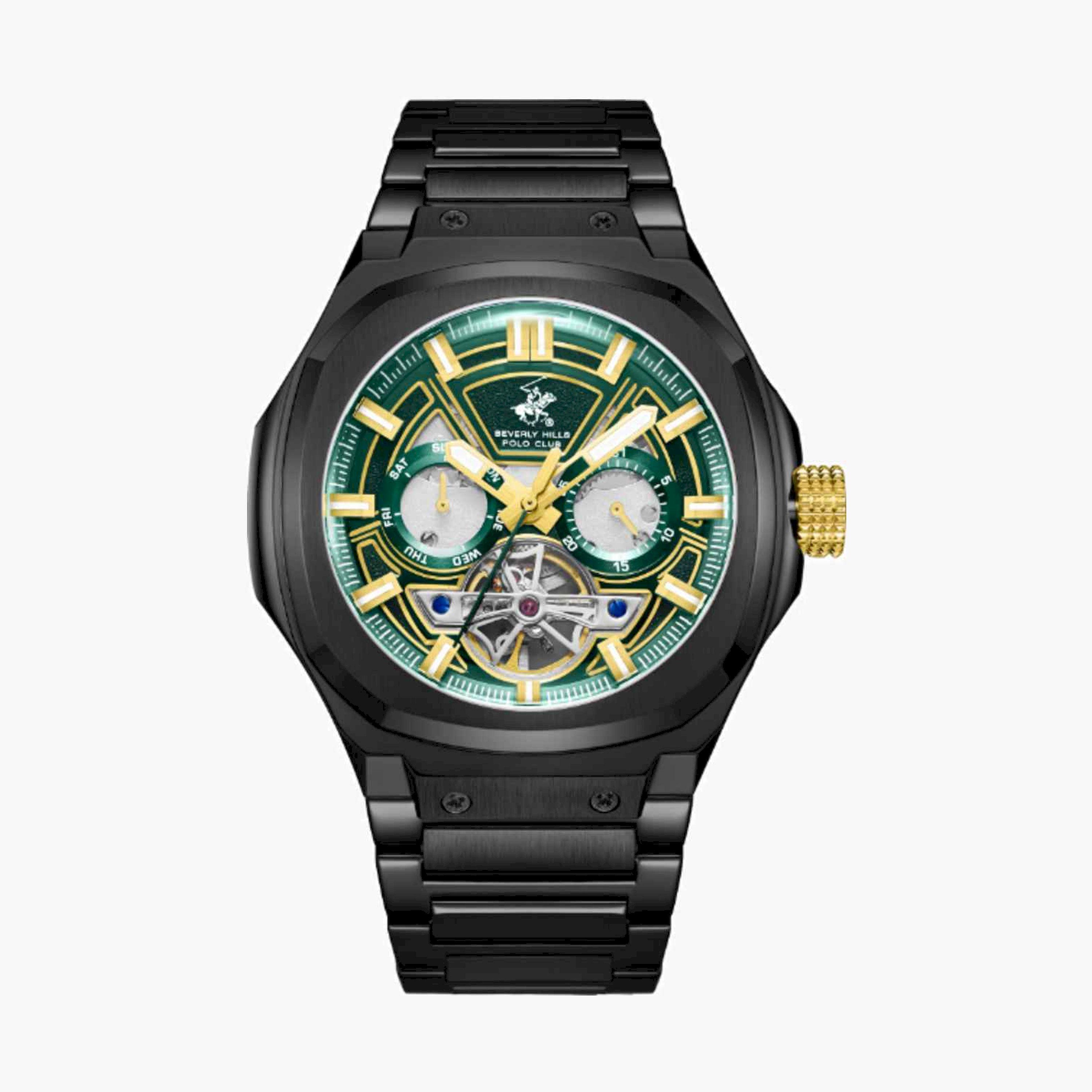 بيفرلي هيلز بولو كلوب- ساعة رجالية كرونوغراف معدنية لون أسود  46مم | BP3749X.070-men-watchesandjewellery-watches-image-1