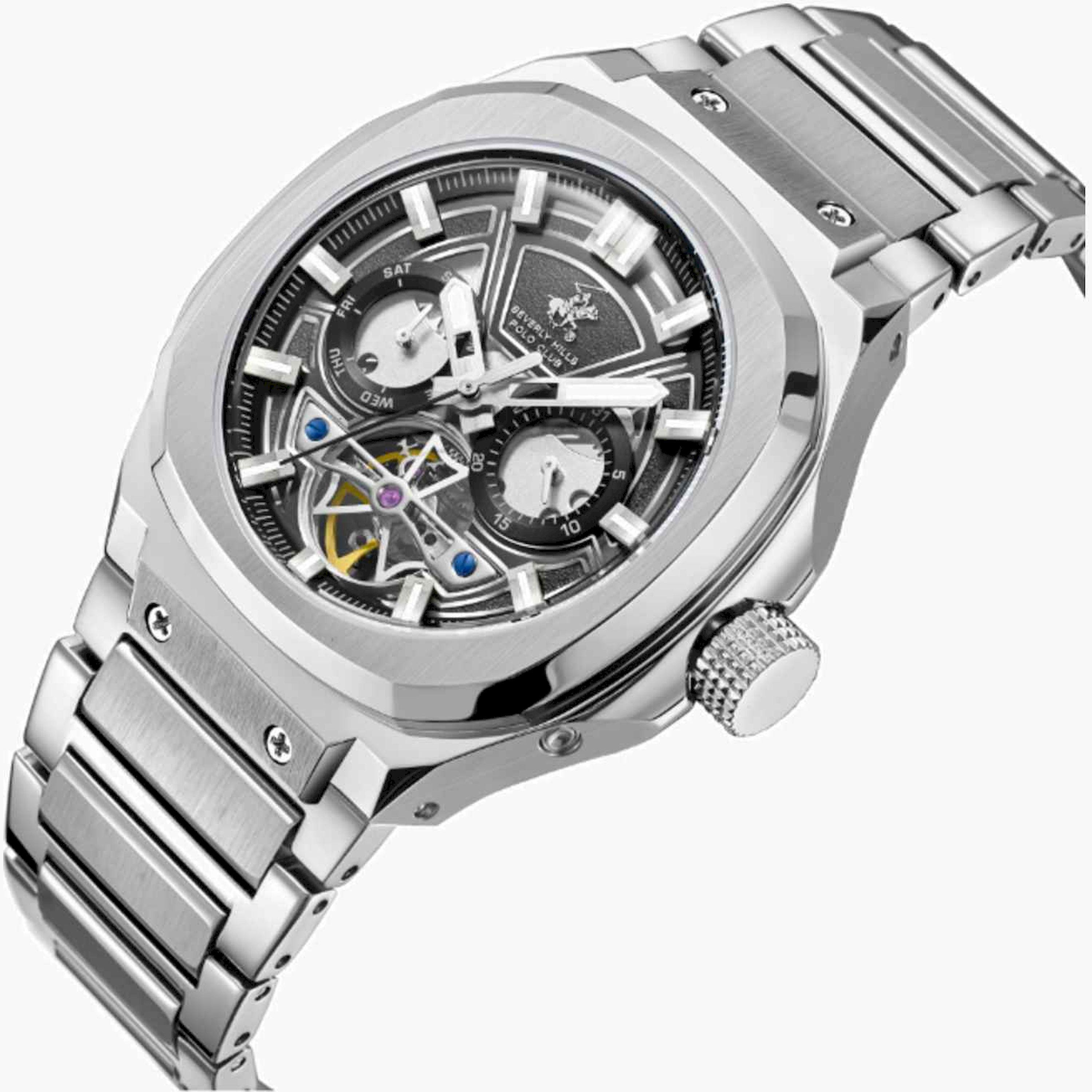 بيفرلي هيلز بولو كلوب- ساعة رجالية كرونوغراف معدنية لون فضي  46مم | BP3749X.350-men-watchesandjewellery-watches-image-2