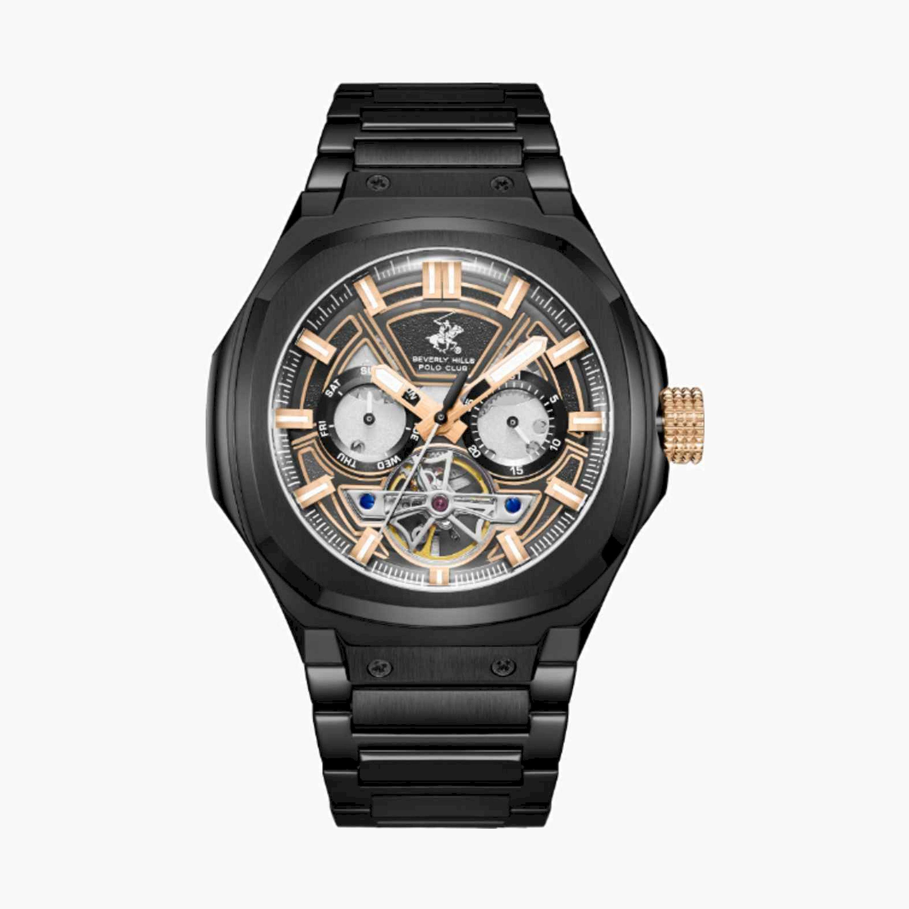 بيفرلي هيلز بولو كلوب- ساعة رجالية كرونوغراف معدنية لون أسود  46مم | BP3749X.650-men-watchesandjewellery-watches-image-1
