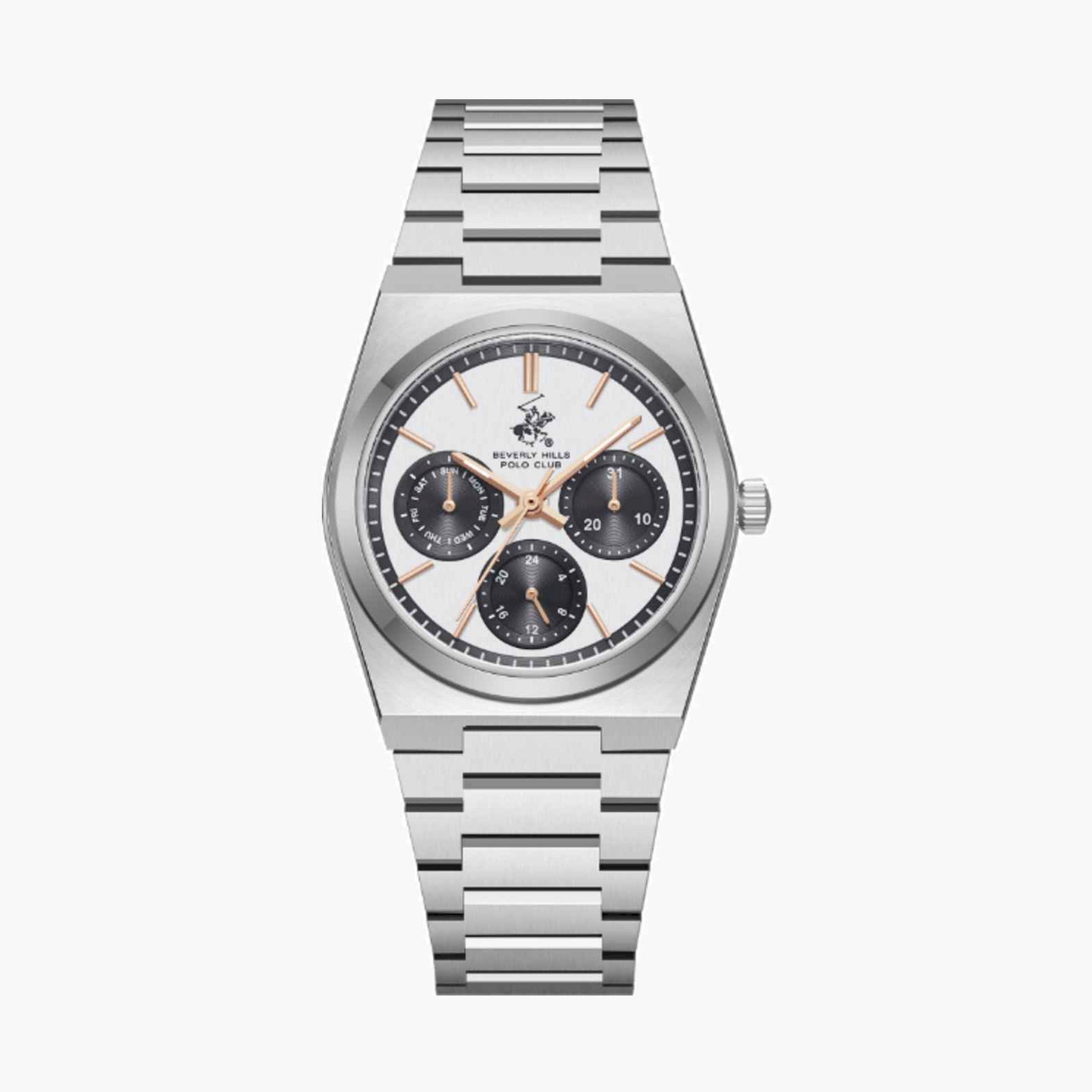 بيفرلي هيلز بولو كلوب- ساعة نسائية كرونوغراف معدنية لون فضي  33مم | BP3754X.330-women-watchesandjewellery-watches-image-1