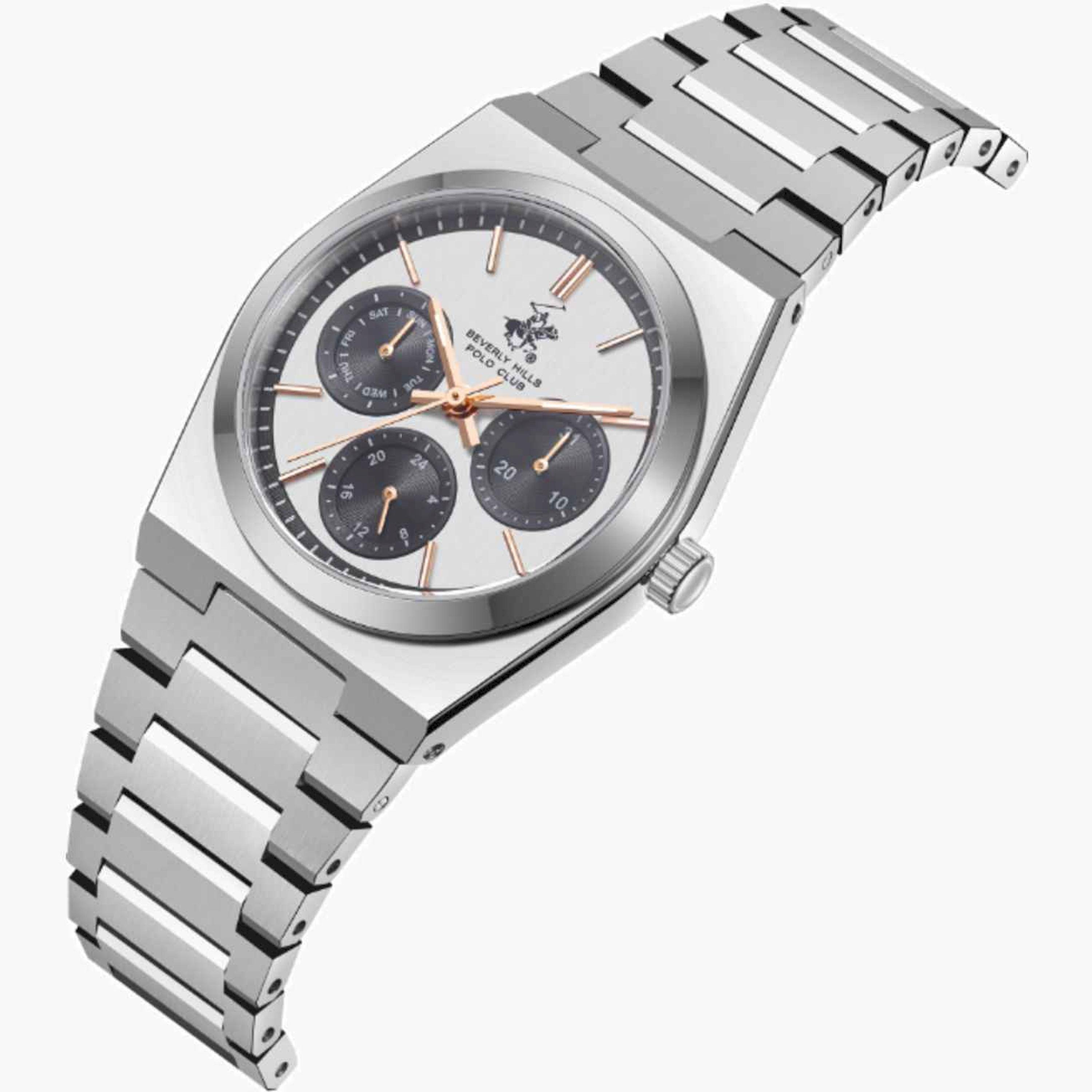 Beverly Hills Polo Club Women's 33MM Silver Chronograph Metal Strap Watch | BP3754X.330-women-watchesandjewellery-watches-image-2