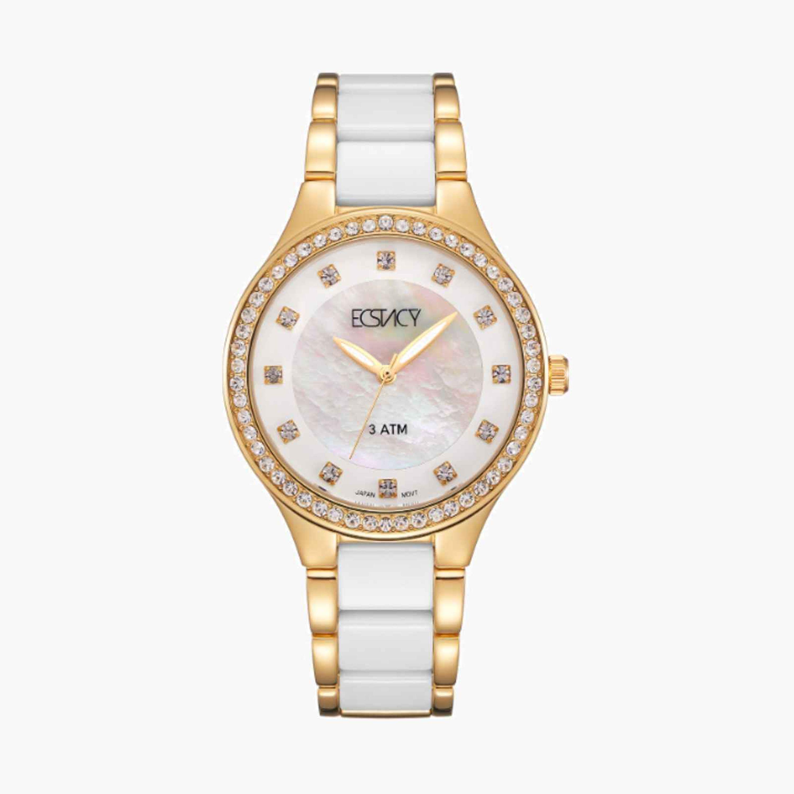 Ecstacy Women's 36MM Multicolour Analog Stainless Steel Strap Watch | E9511-GCWM-women-watchesandjewellery-watches-image-1