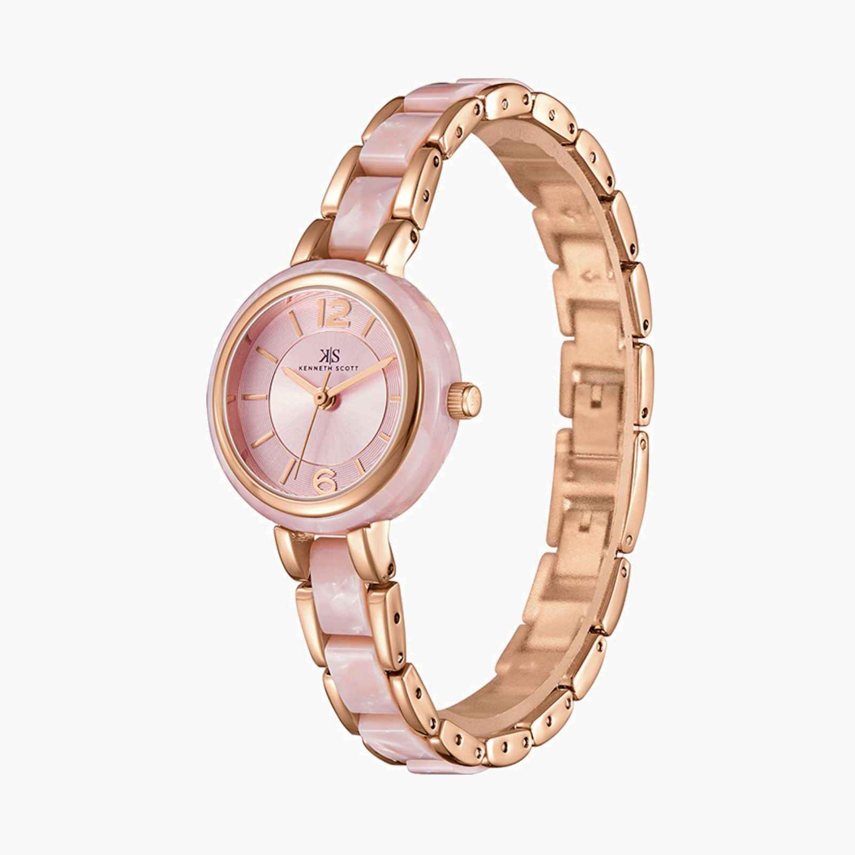 Kenneth Scott Women's 27MM Multicolour Analog Metal Strap Watch | K24501-RCPP-women-watchesandjewellery-watches-image-2