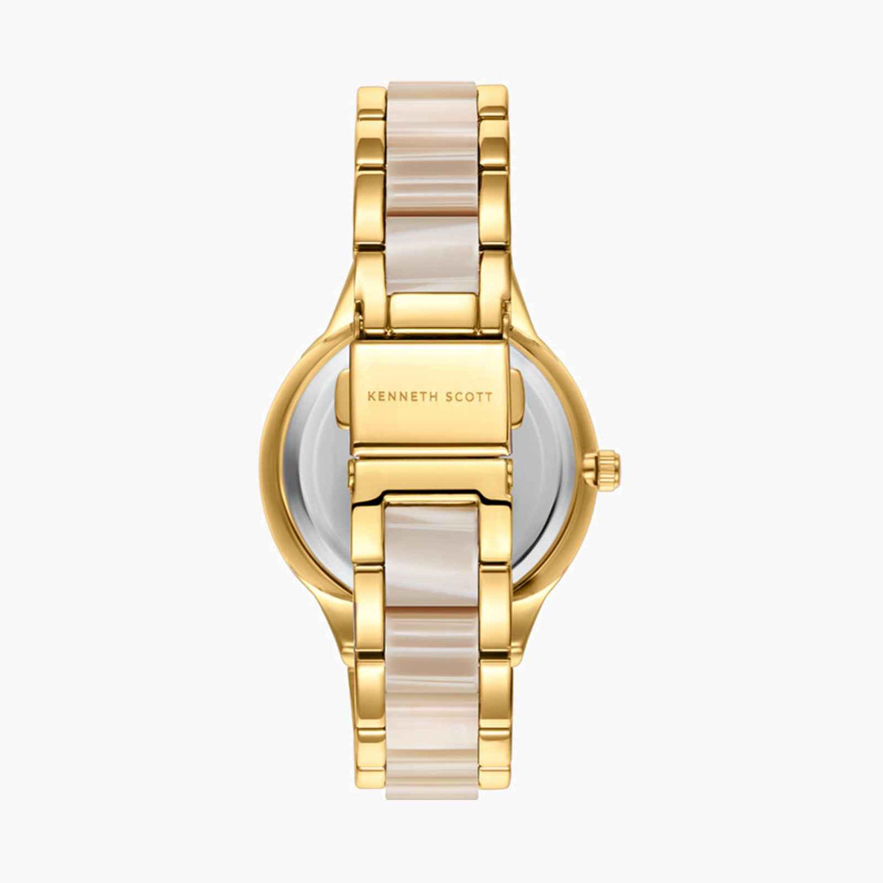 Kenneth Scott Women's 36MM Multicolour Analog Metal Strap Watch | K24604-GCCI-women-watchesandjewellery-watches-image-3