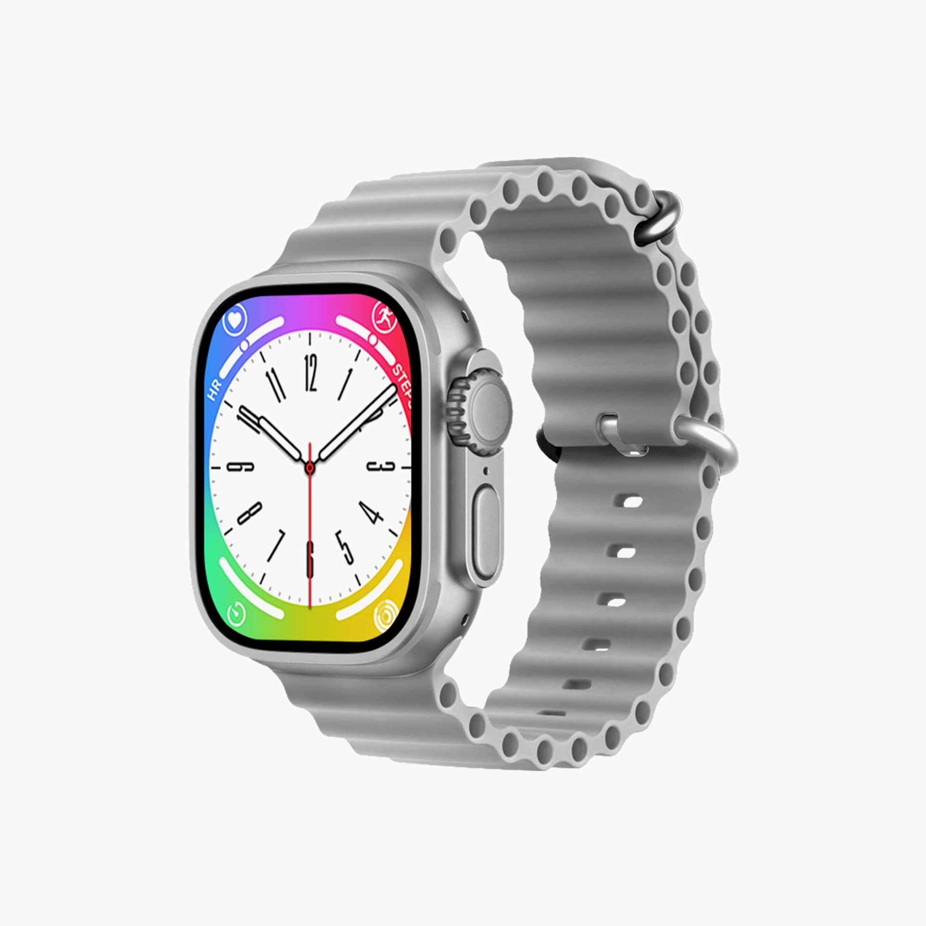 Kenneth Scott Grey Smart Strap Watch Silicone Strap Watch | KS-ULTRA-SILVER-men-watchesandjewellery-watches-image-2