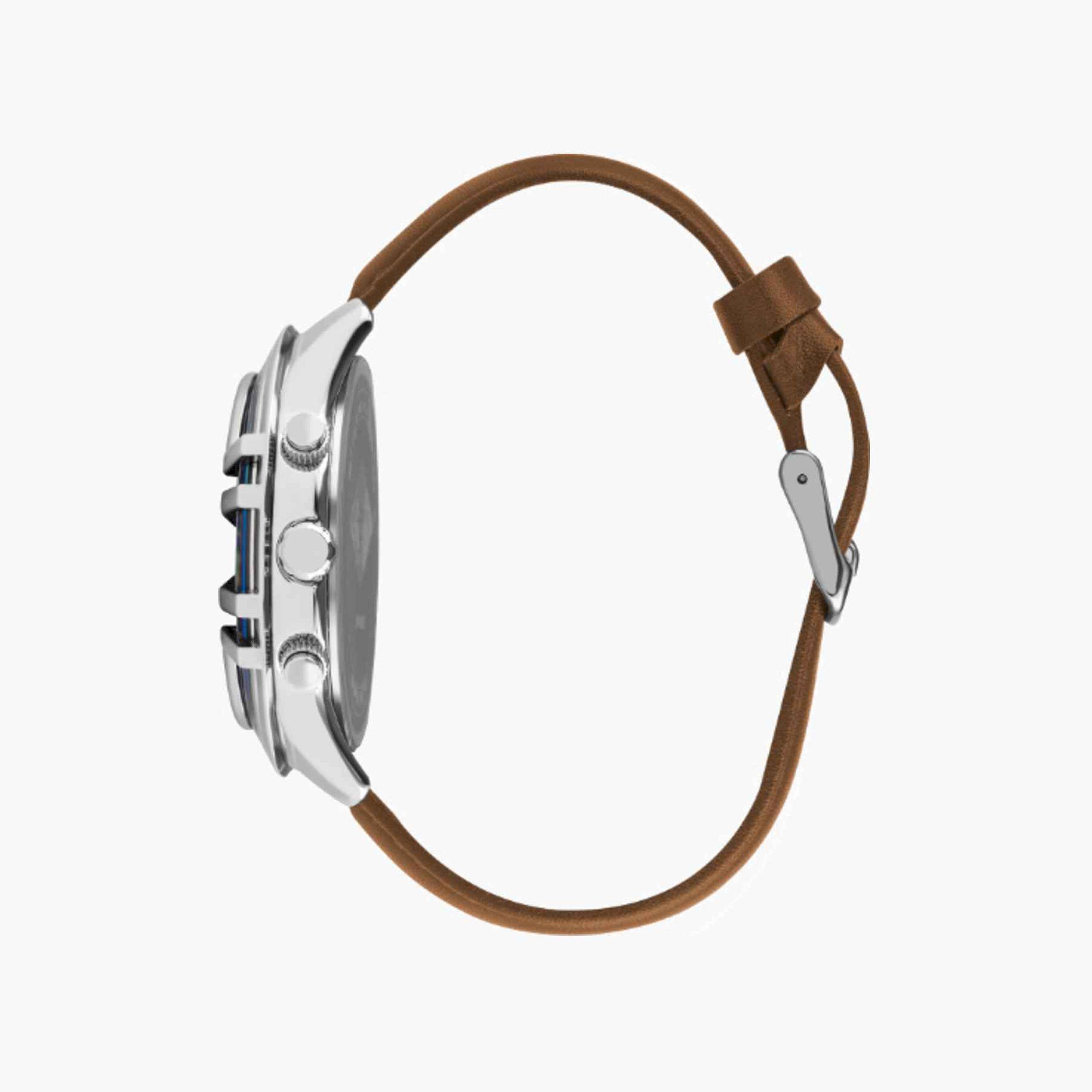 Lee Cooper Men's 48MM Brown Chronograph Leather Strap Watch | LC07468.392-men-watchesandjewellery-watches-image-2