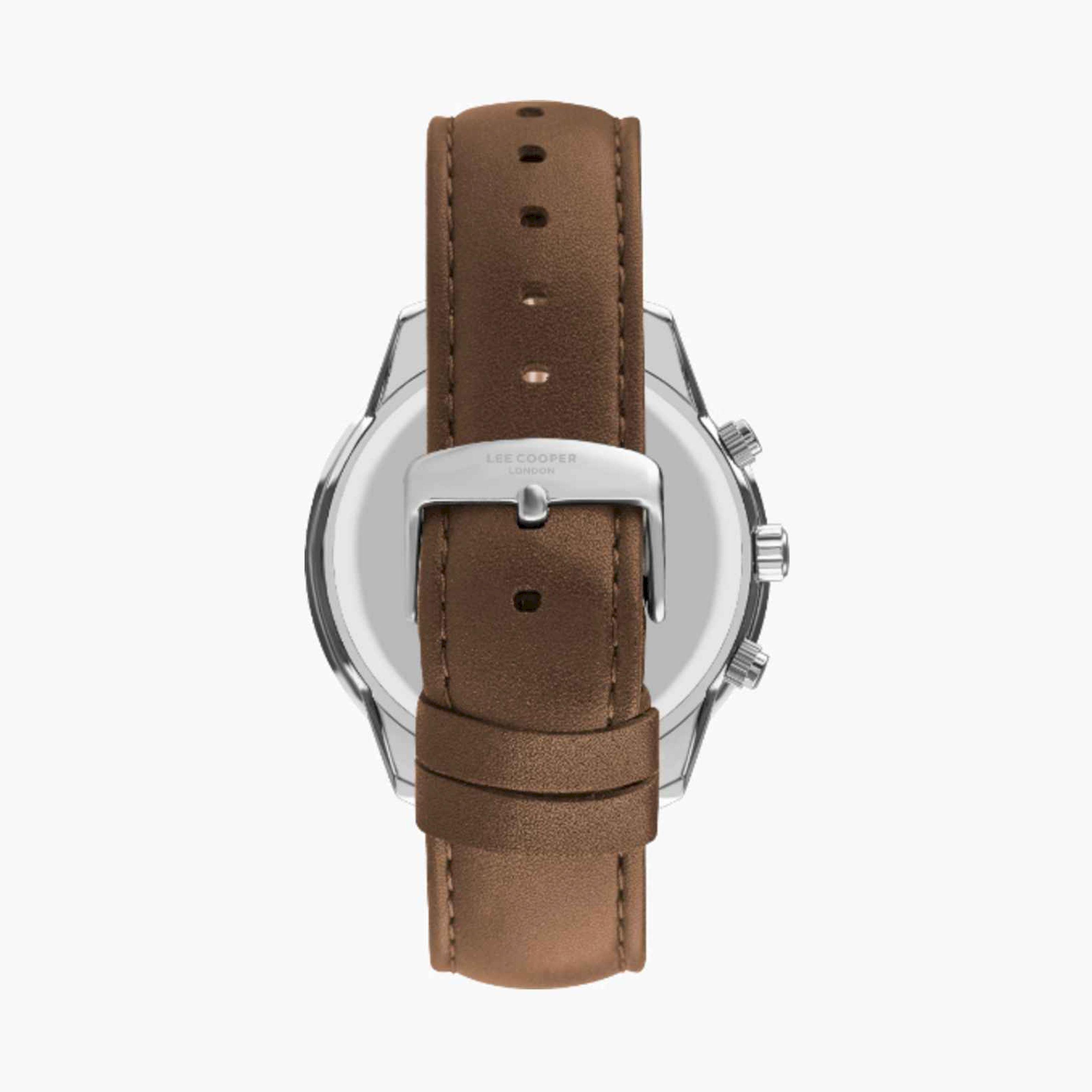 Lee Cooper Men's 48MM Brown Chronograph Leather Strap Watch | LC07468.392-men-watchesandjewellery-watches-image-3