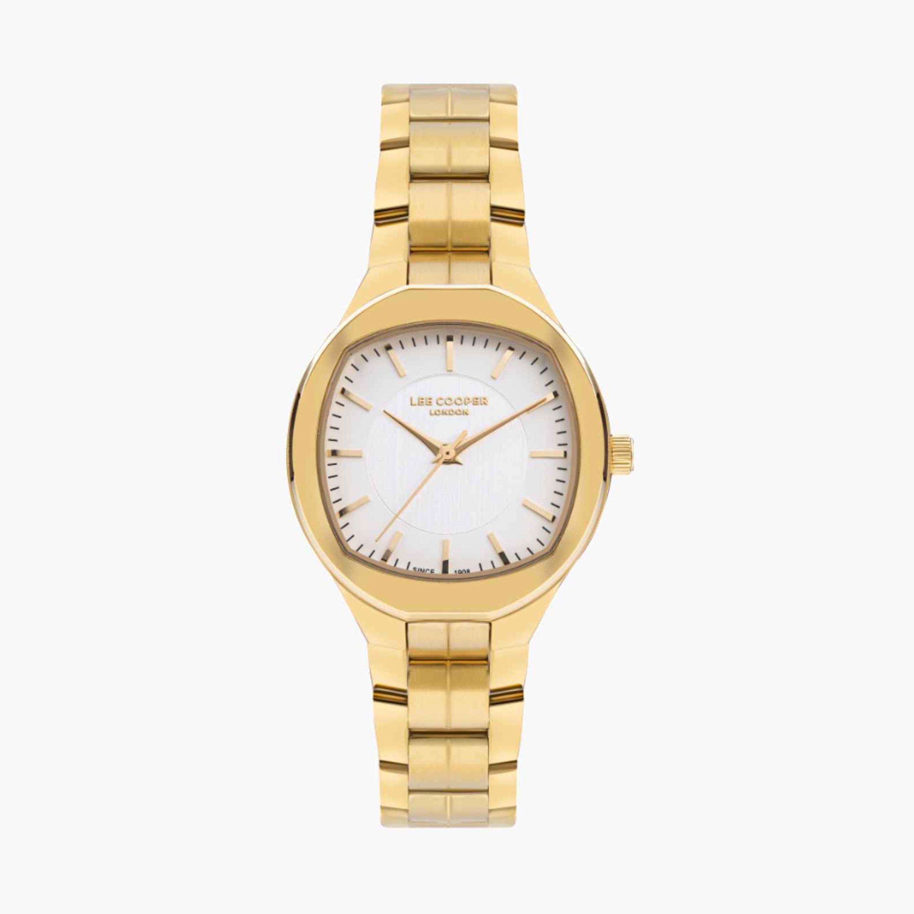 لي كوبر- ساعة نسائية تناظرية معدنية لون ذهبي  33مم | LC07850.130-women-watchesandjewellery-watches-image-1