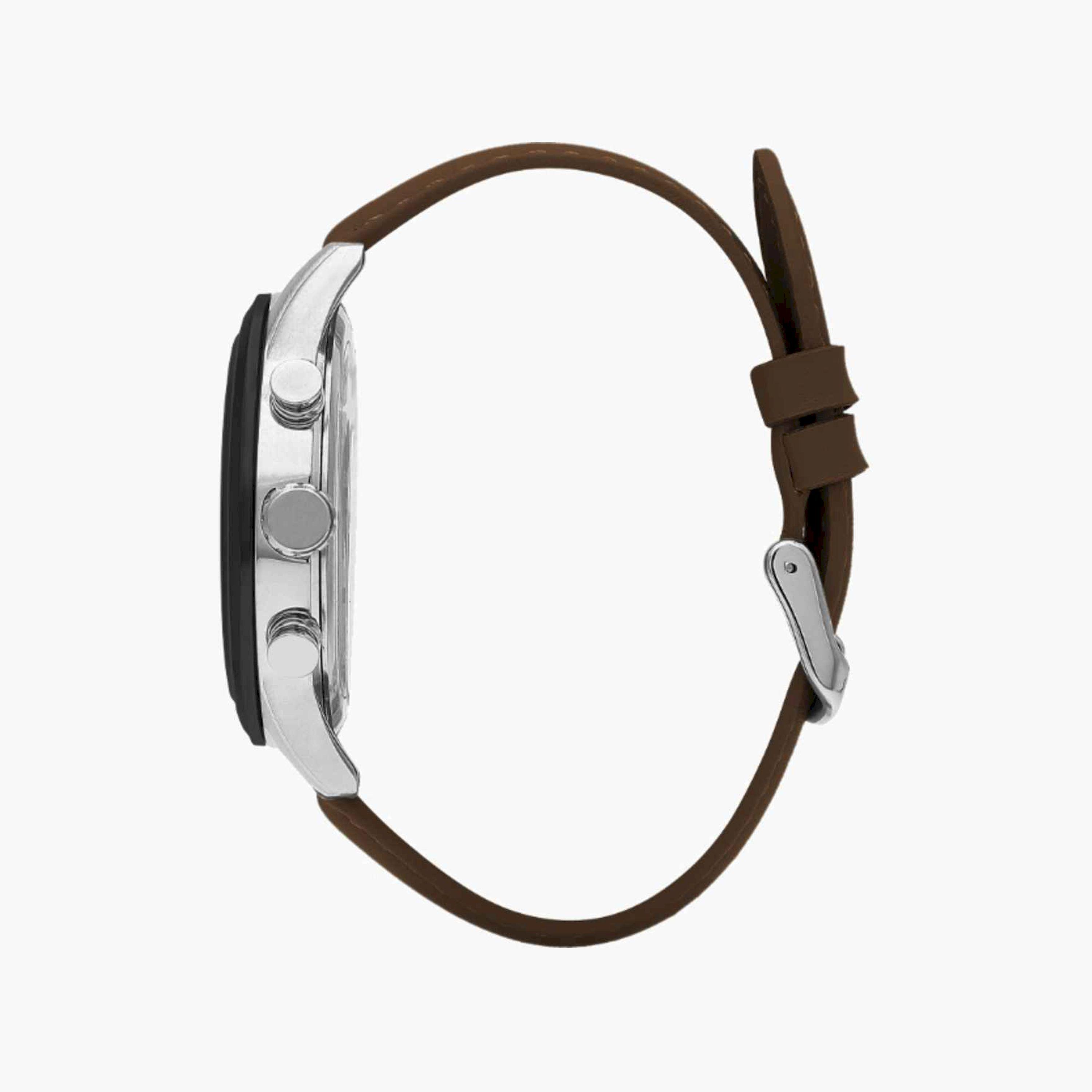 لي كوبر- ساعة رجالية كرونوغراف جلدية لون بني  45مم | LC07855.334-men-watchesandjewellery-watches-image-3