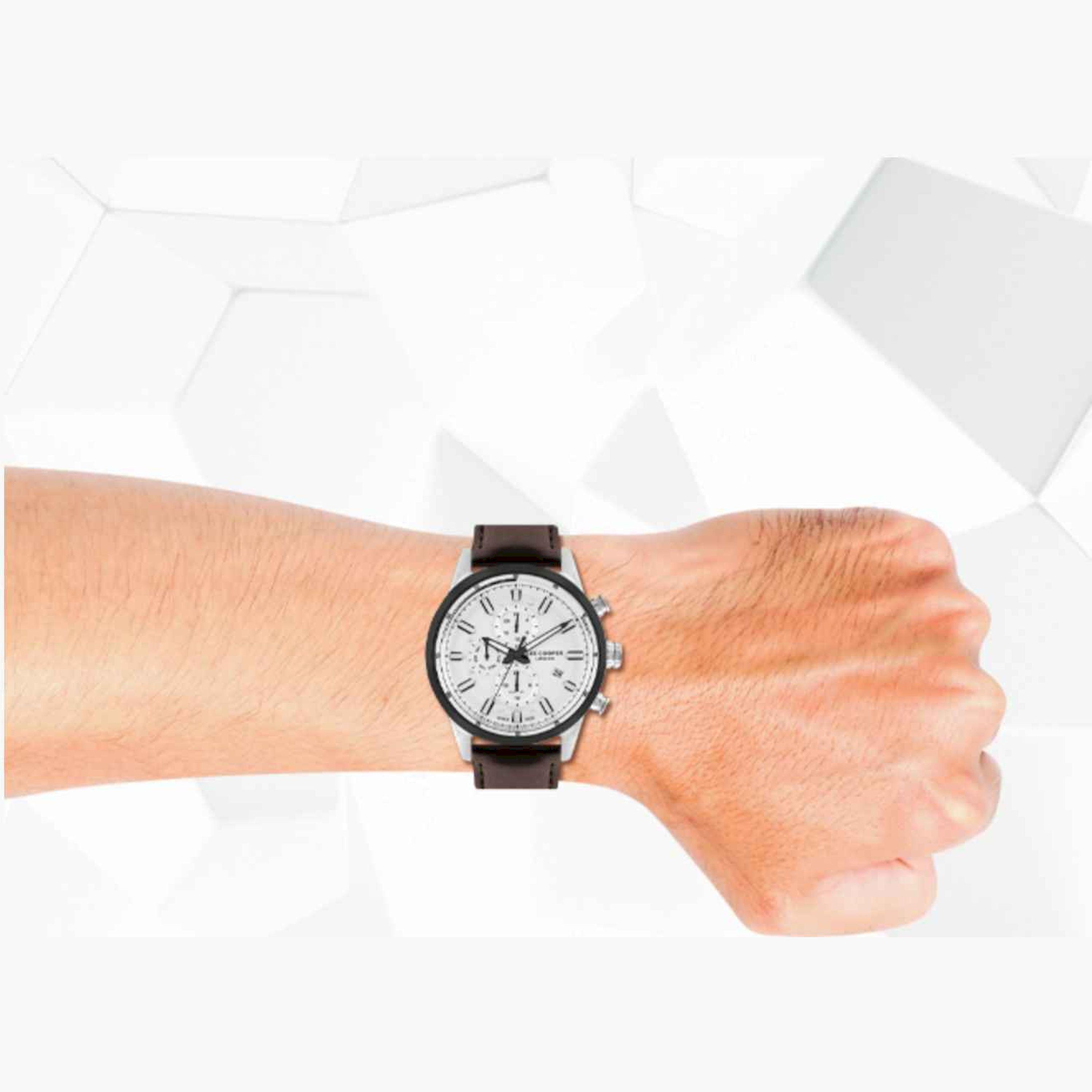 لي كوبر- ساعة رجالية كرونوغراف جلدية لون بني  45مم | LC07855.334-men-watchesandjewellery-watches-image-7