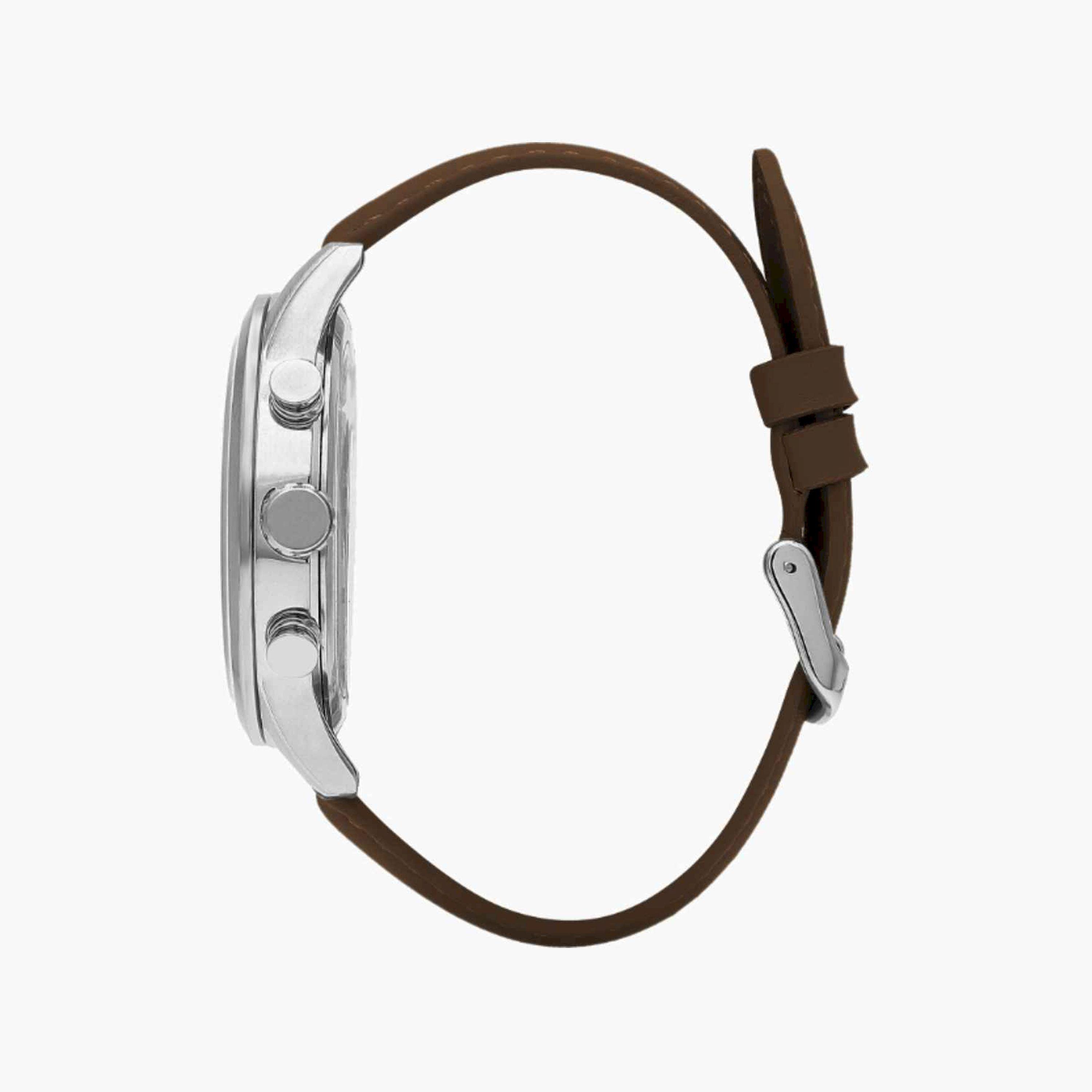 لي كوبر- ساعة رجالية كرونوغراف جلدية لون بني  45مم | LC07855.394-men-watchesandjewellery-watches-image-3