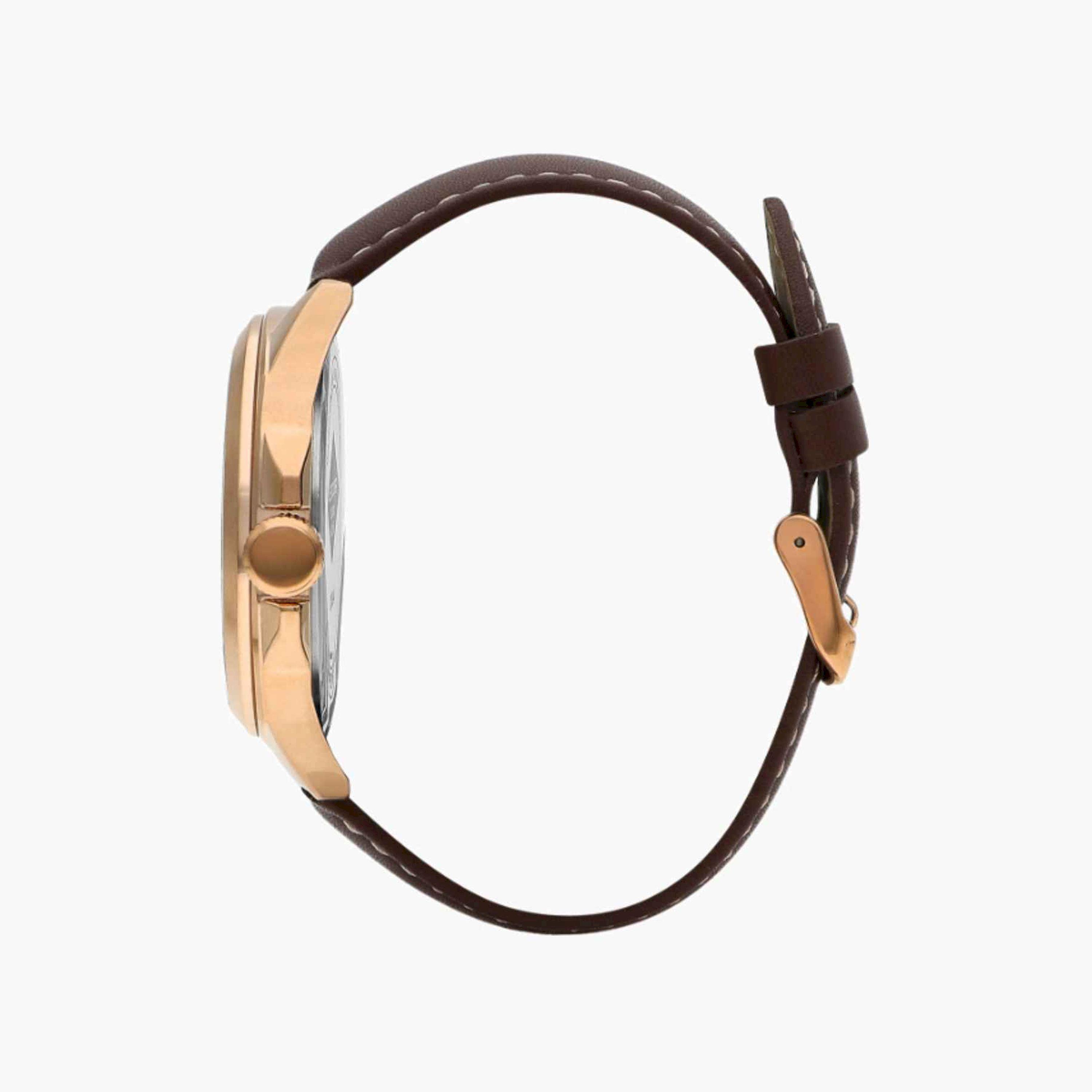Lee Cooper Men's 45MM Brown Analog Leather Strap Watch | LC07858.444-men-watchesandjewellery-watches-image-2