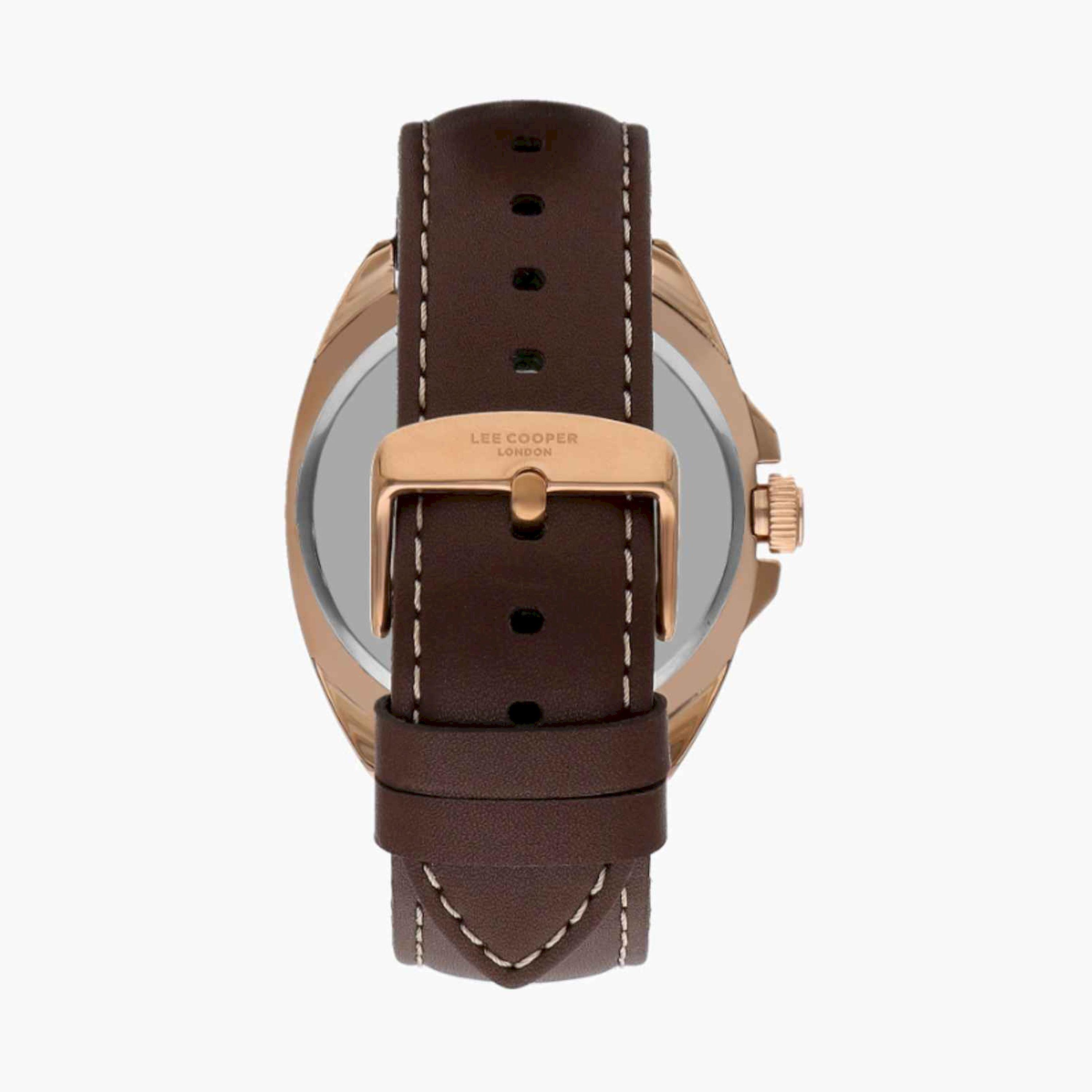 Lee Cooper Men's 45MM Brown Analog Leather Strap Watch | LC07858.444-men-watchesandjewellery-watches-image-3