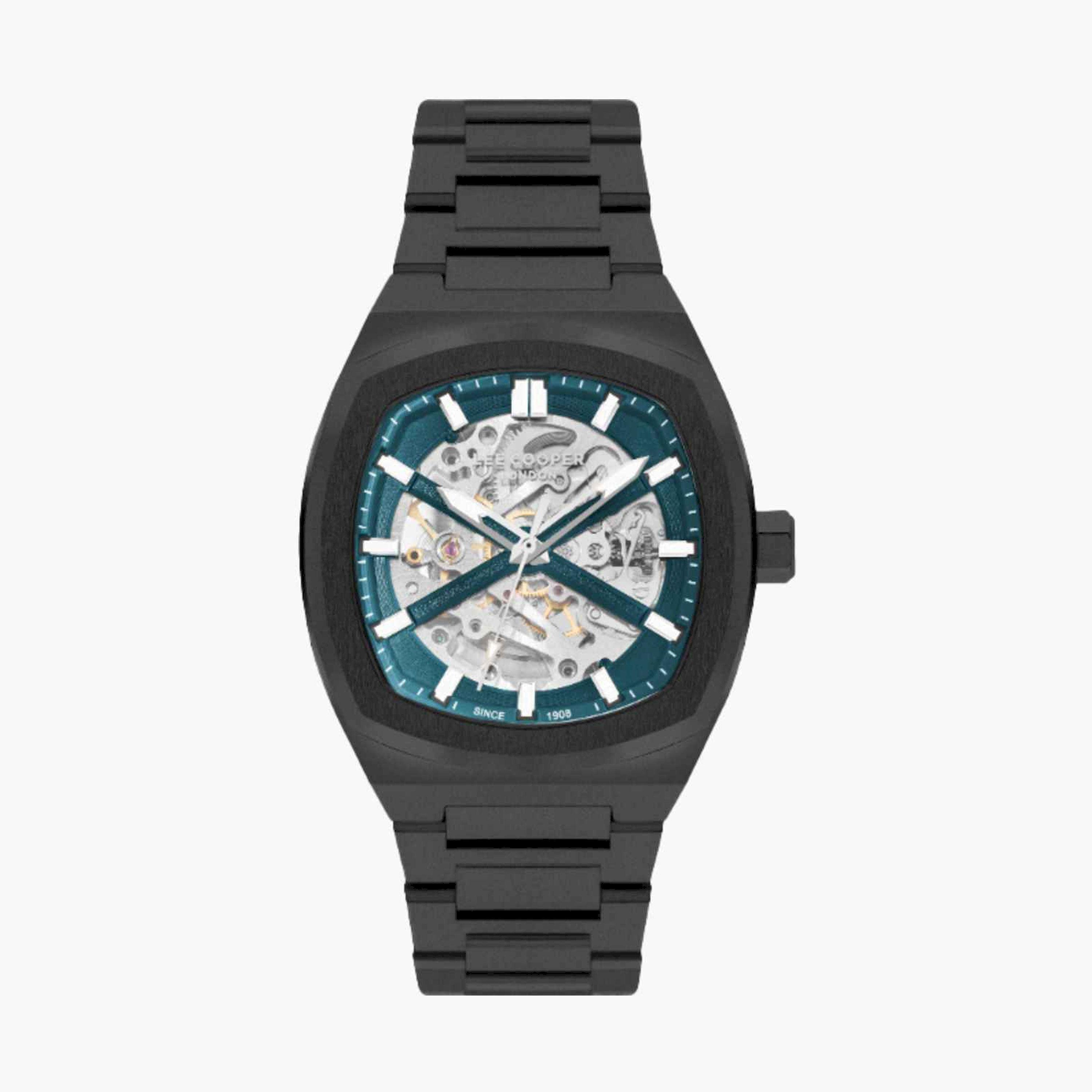 Lee Cooper Men's 49MM Black Automatic Metal Strap Watch | LC07903.690-men-watchesandjewellery-watches-image-1