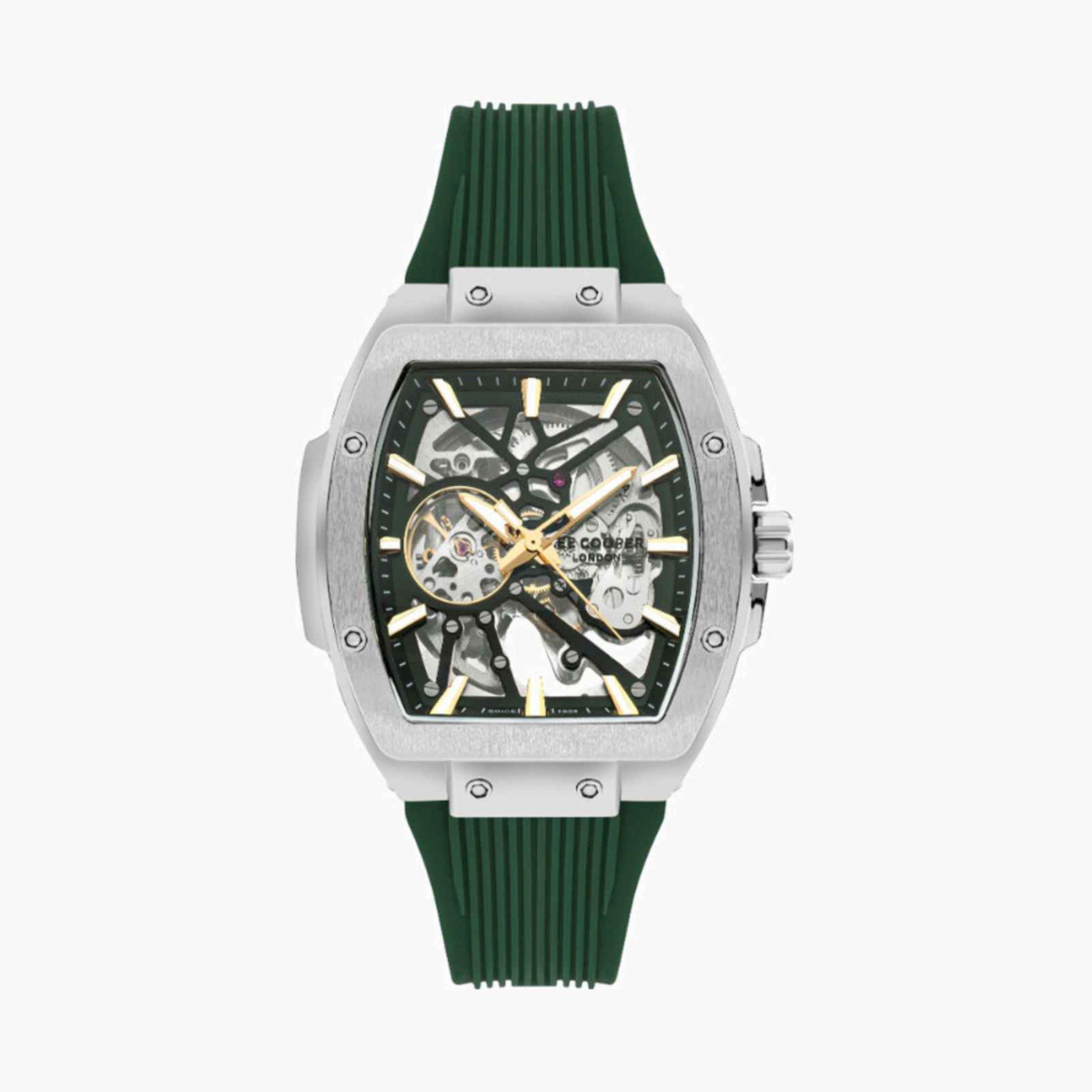 لي كوبر- ساعة رجالية اوتوماتيكية سيليكون لون أخضر  45مم | LC07979.377-men-watchesandjewellery-watches-image-1