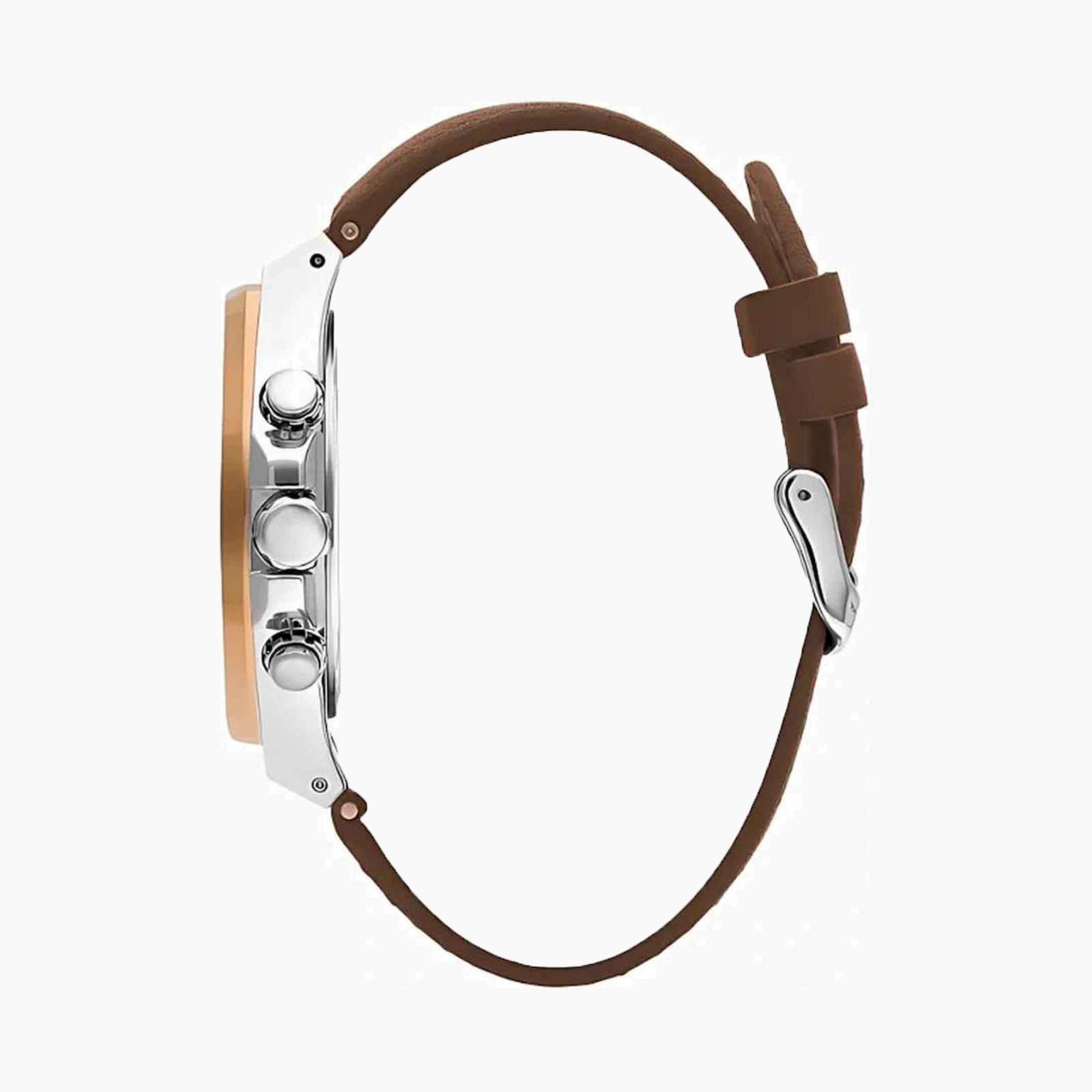 لي كوبر- ساعة رجالية كرونوغراف جلدية لون بني  46مم | LC07983.594-men-watchesandjewellery-watches-image-2