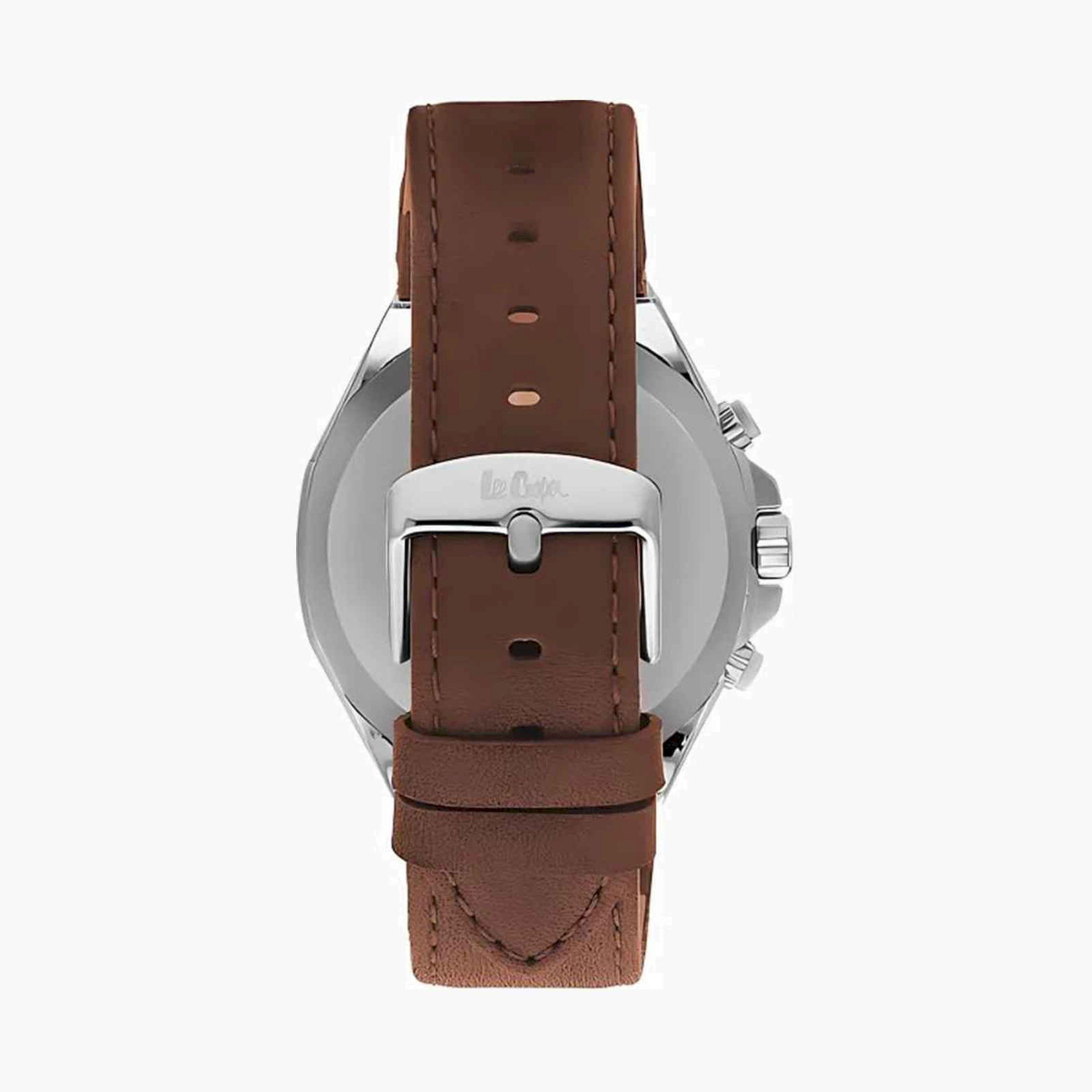 لي كوبر- ساعة رجالية كرونوغراف جلدية لون بني  46مم | LC07983.594-men-watchesandjewellery-watches-image-3