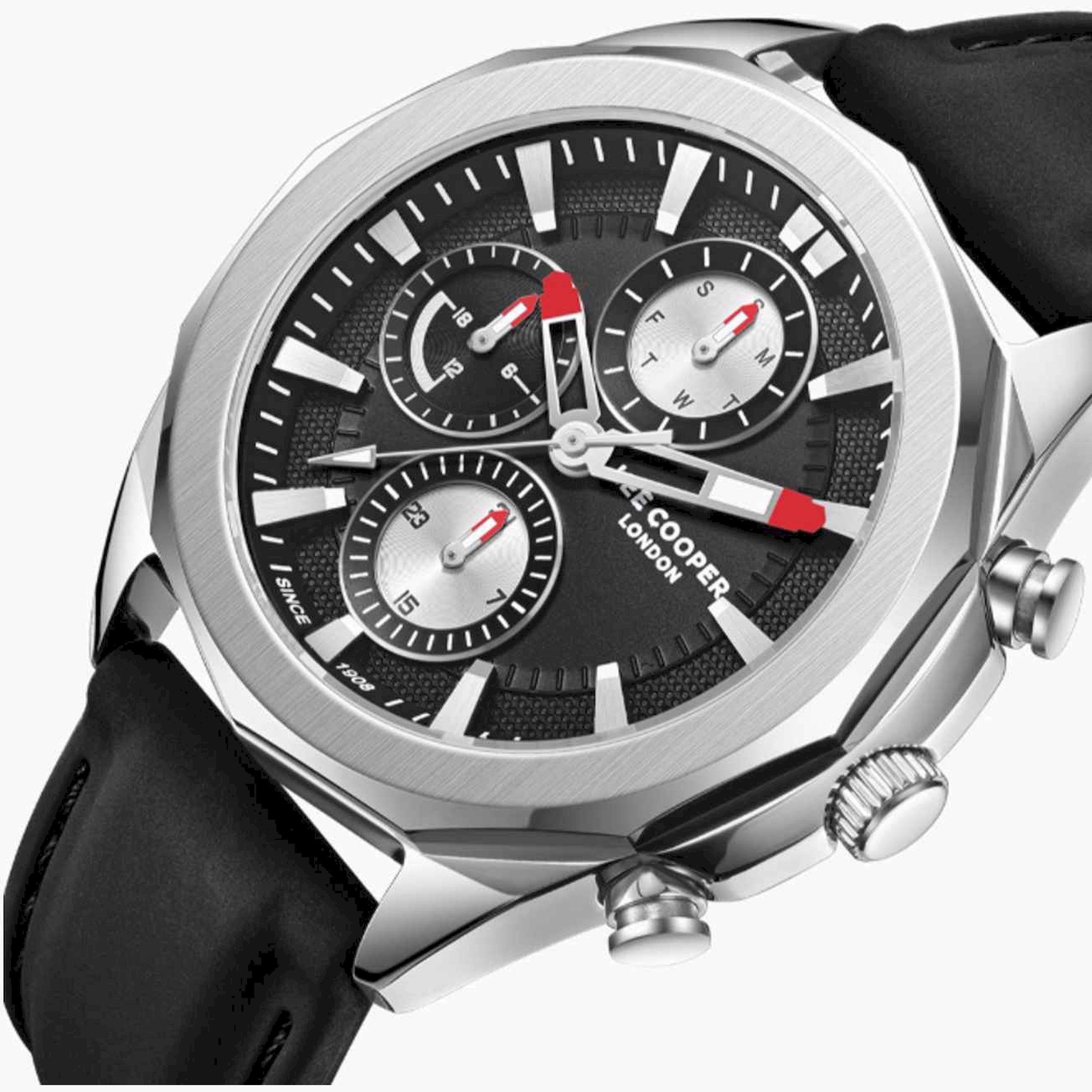 Lee Cooper Men's 44MM Black Chronograph Silicone Strap Watch | LC07990.351-men-watchesandjewellery-watches-image-6