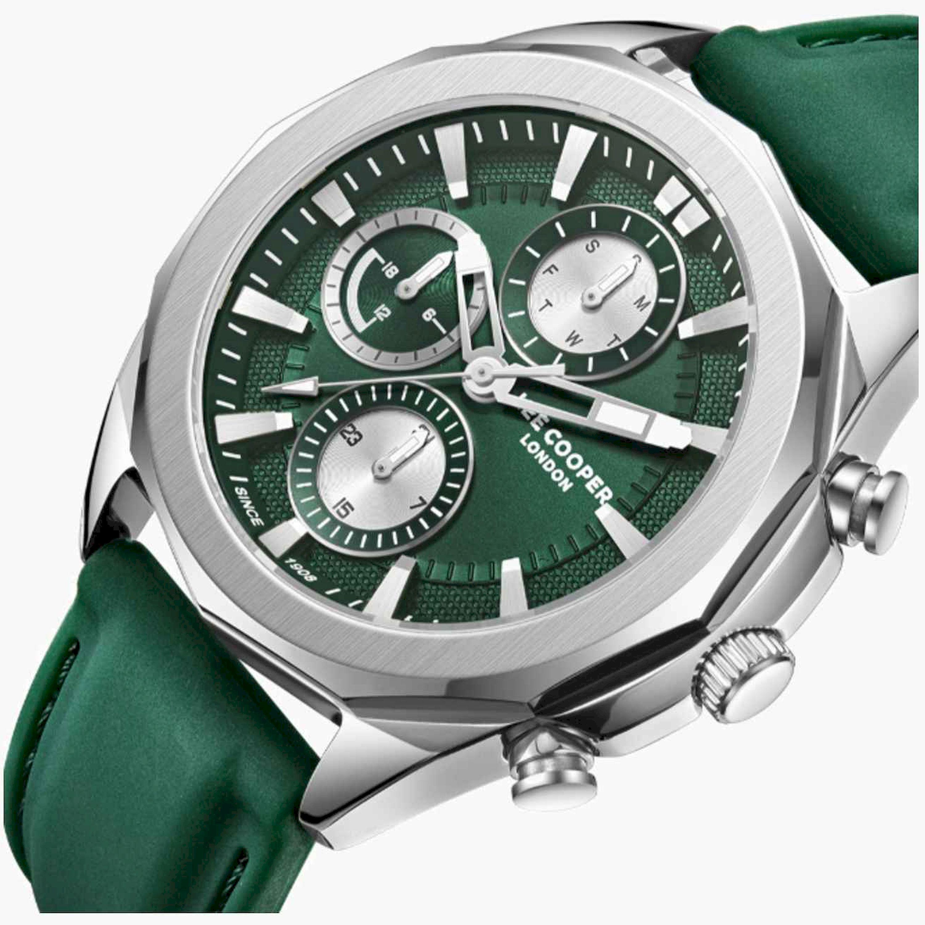 Lee Cooper Men's 44MM Green Chronograph Silicone Strap Watch | LC07990.377-men-watchesandjewellery-watches-image-6