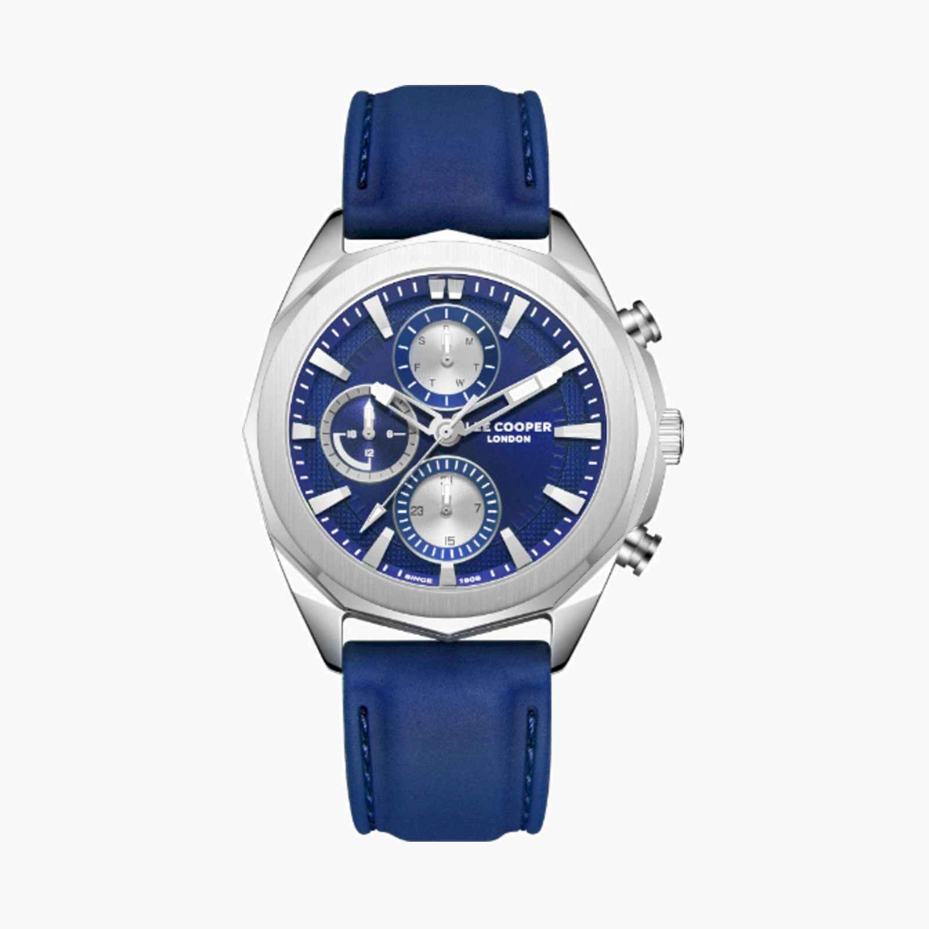 Lee Cooper Men's 44MM Blue Chronograph Silicone Strap Watch | LC07990.399-men-watchesandjewellery-watches-image-1