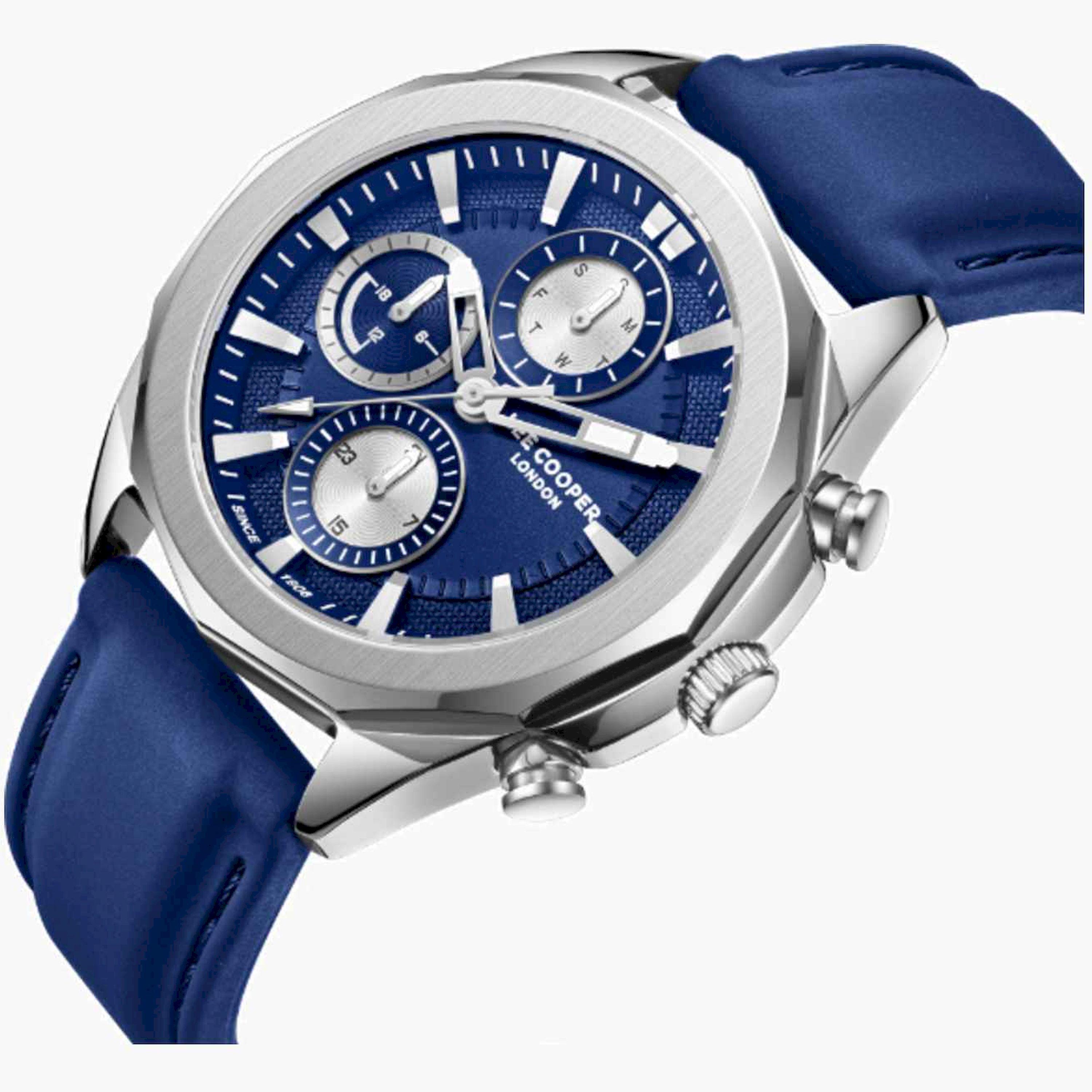 Lee Cooper Men's 44MM Blue Chronograph Silicone Strap Watch | LC07990.399-men-watchesandjewellery-watches-image-2