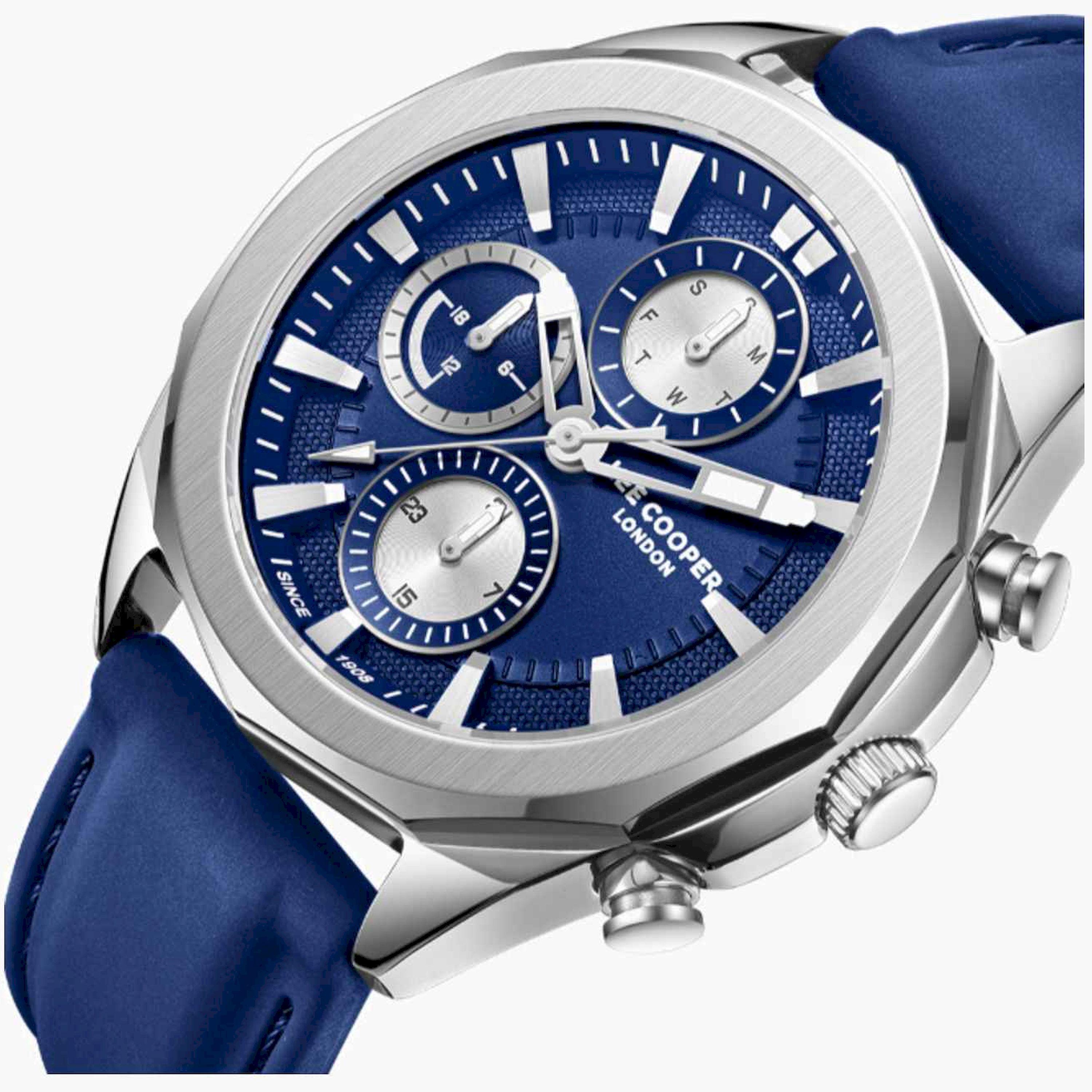 Lee Cooper Men's 44MM Blue Chronograph Silicone Strap Watch | LC07990.399-men-watchesandjewellery-watches-image-6