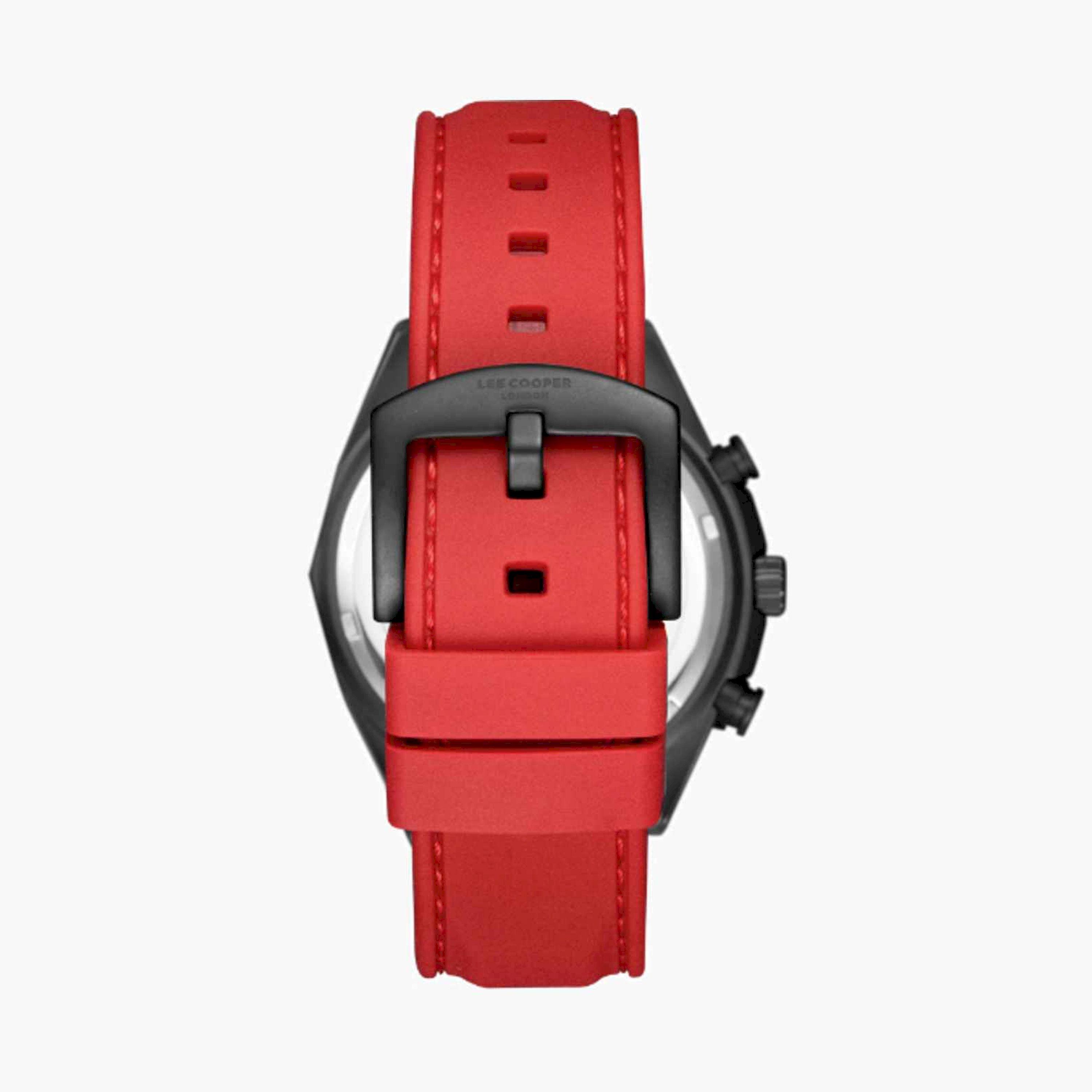 لي كوبر- ساعة رجالية كرونوغراف سيليكون لون أحمر  44مم | LC07990.658-men-watchesandjewellery-watches-image-4