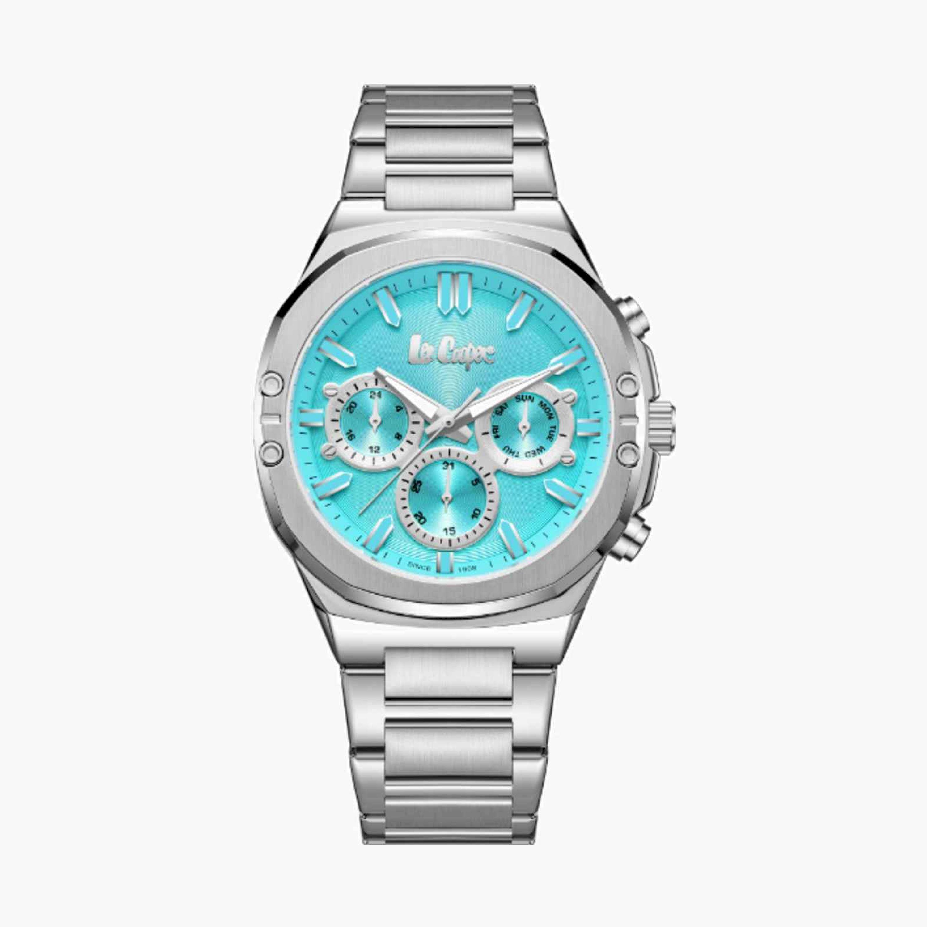 لي كوبر- ساعة رجالية كرونوغراف معدنية لون فضي  43مم | LC07991.300-men-watchesandjewellery-watches-image-1