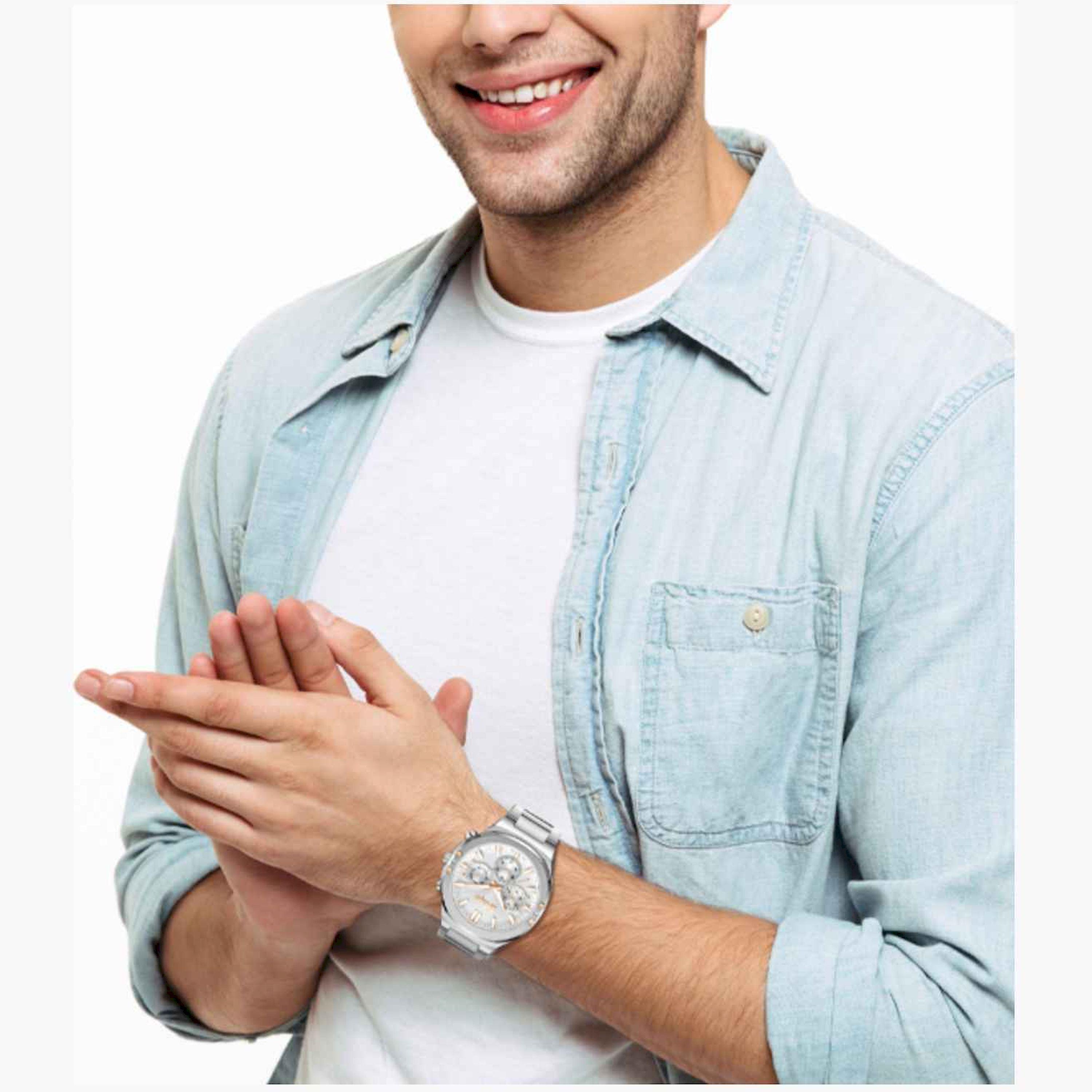 لي كوبر- ساعة رجالية كرونوغراف معدنية لون فضي  43مم | LC07991.330-men-watchesandjewellery-watches-image-8