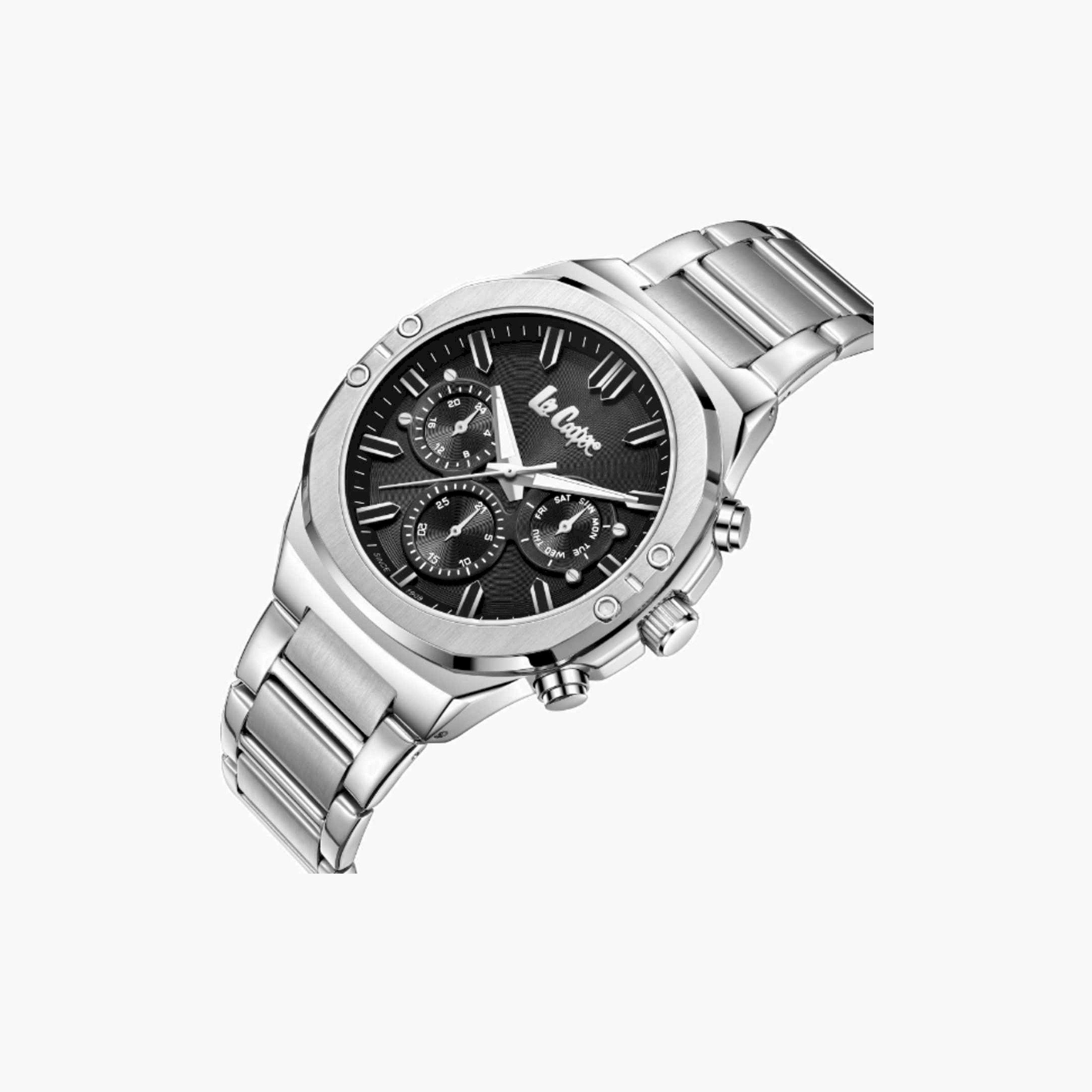 لي كوبر- ساعة رجالية كرونوغراف معدنية لون فضي  43مم | LC07991.350-men-watchesandjewellery-watches-image-4