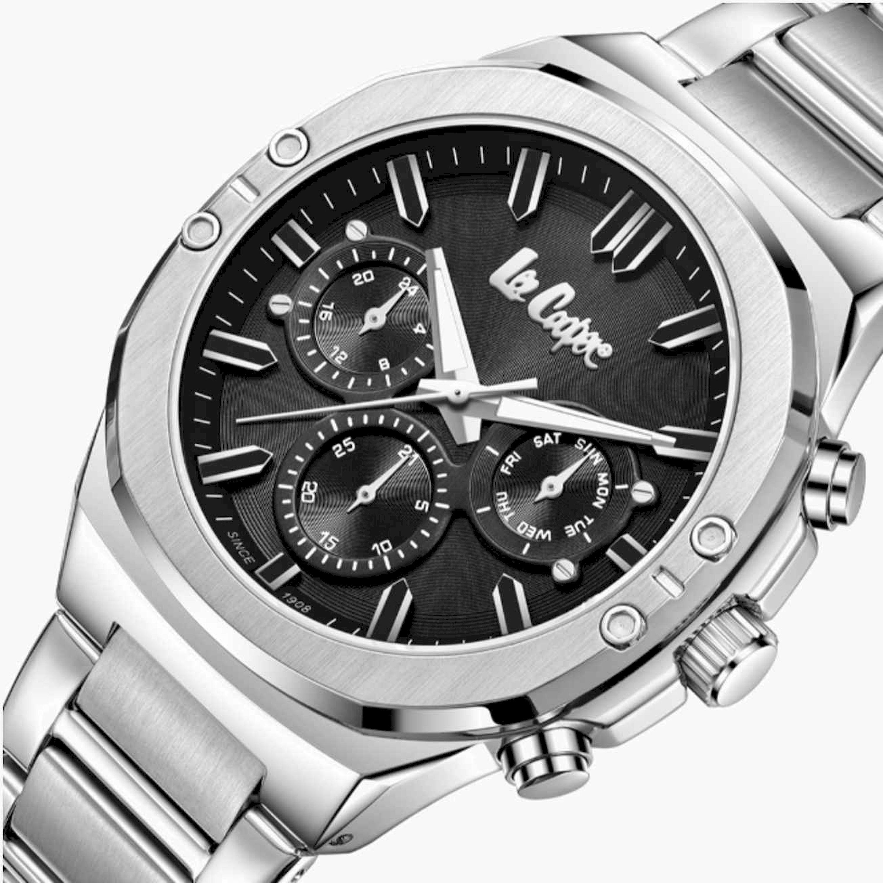 لي كوبر- ساعة رجالية كرونوغراف معدنية لون فضي  43مم | LC07991.350-men-watchesandjewellery-watches-image-6