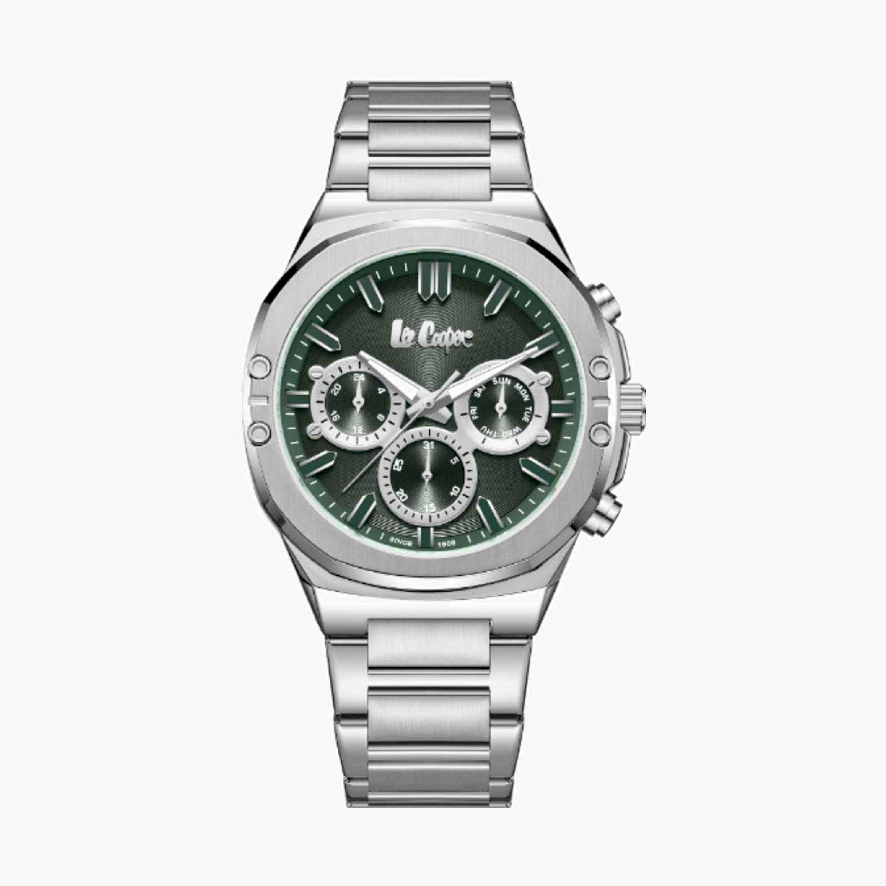 Lee Cooper Men's 43MM Silver Chronograph Metal Strap Watch | LC07991.370-men-watchesandjewellery-watches-image-1