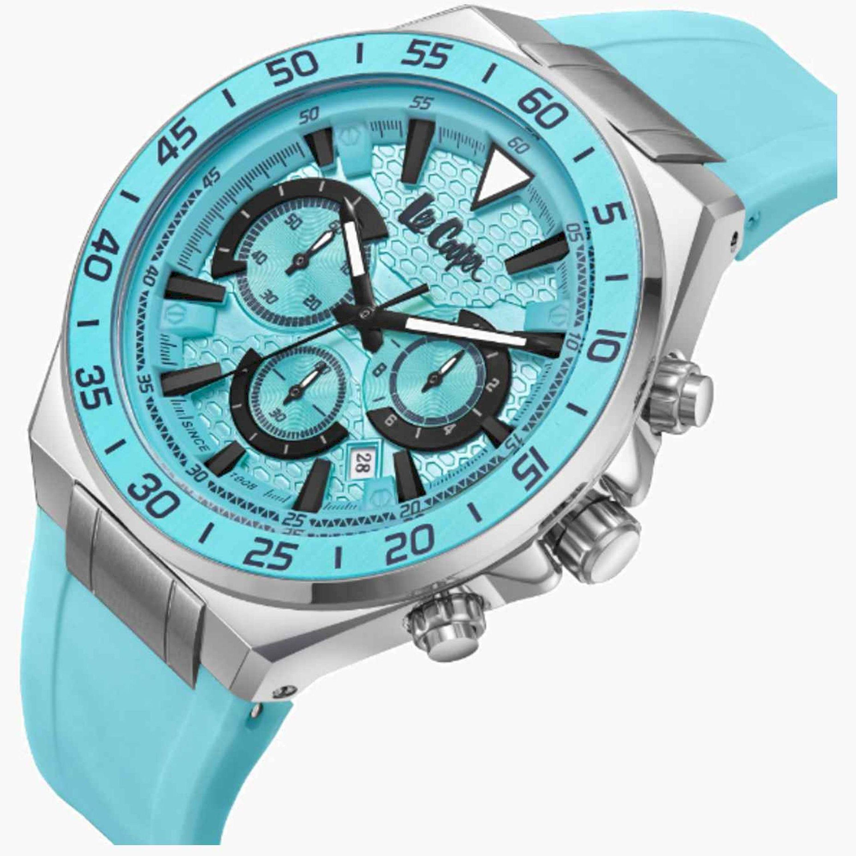 لي كوبر- ساعة رجالية كرونوغراف سيليكون لون أزرق  46مم | LC08003.099-men-watchesandjewellery-watches-image-2
