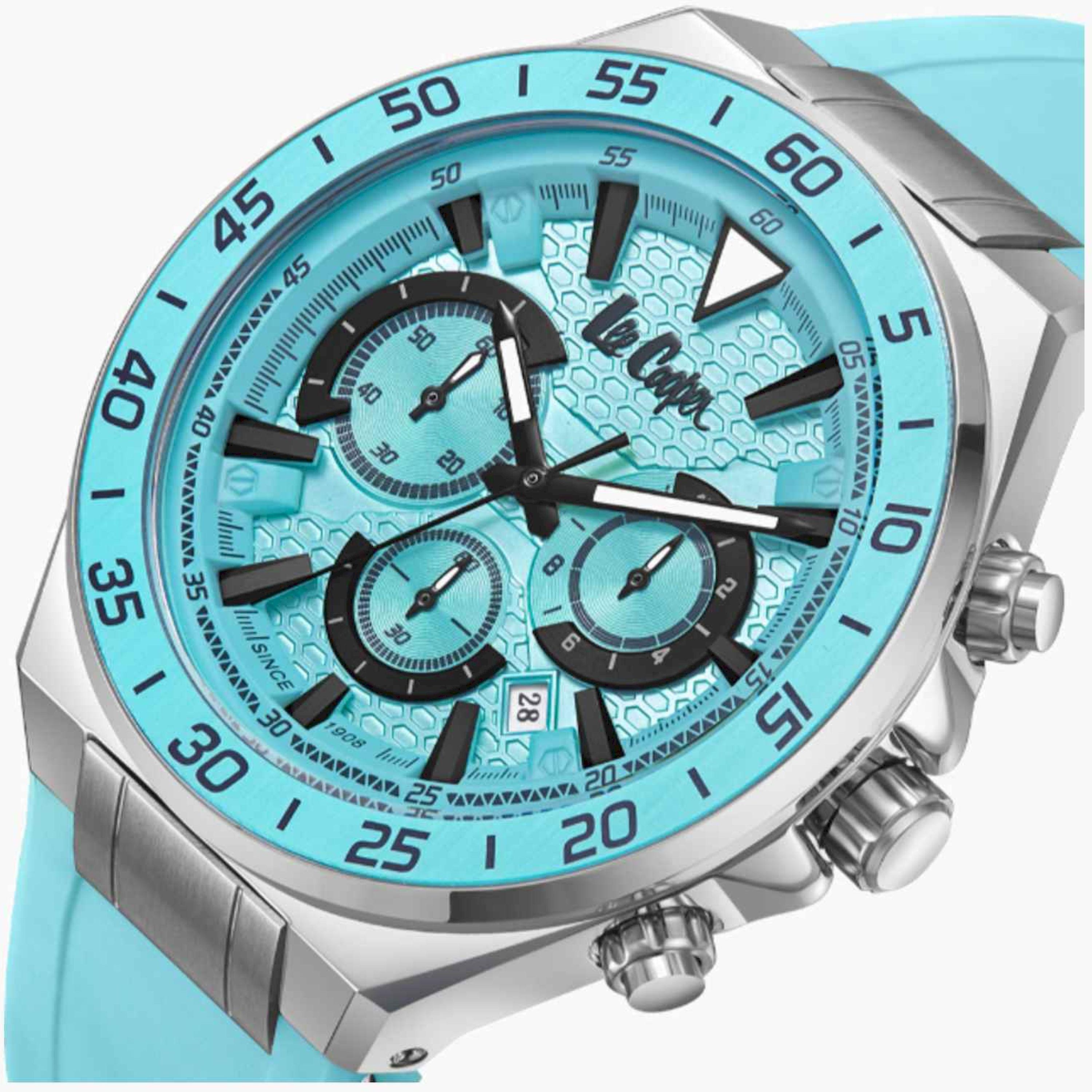 لي كوبر- ساعة رجالية كرونوغراف سيليكون لون أزرق  46مم | LC08003.099-men-watchesandjewellery-watches-image-6