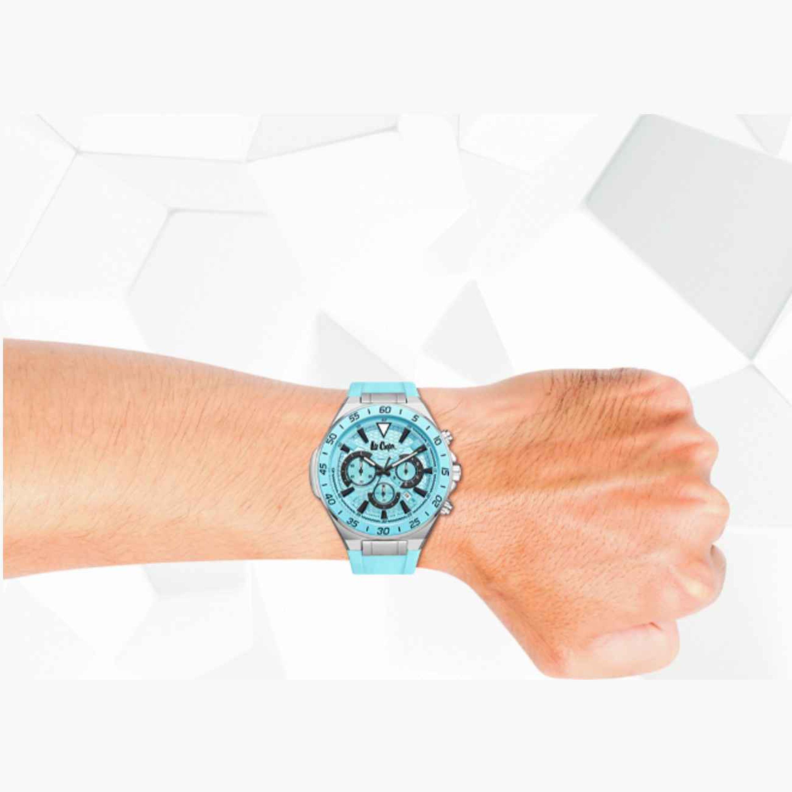 لي كوبر- ساعة رجالية كرونوغراف سيليكون لون أزرق  46مم | LC08003.099-men-watchesandjewellery-watches-image-9