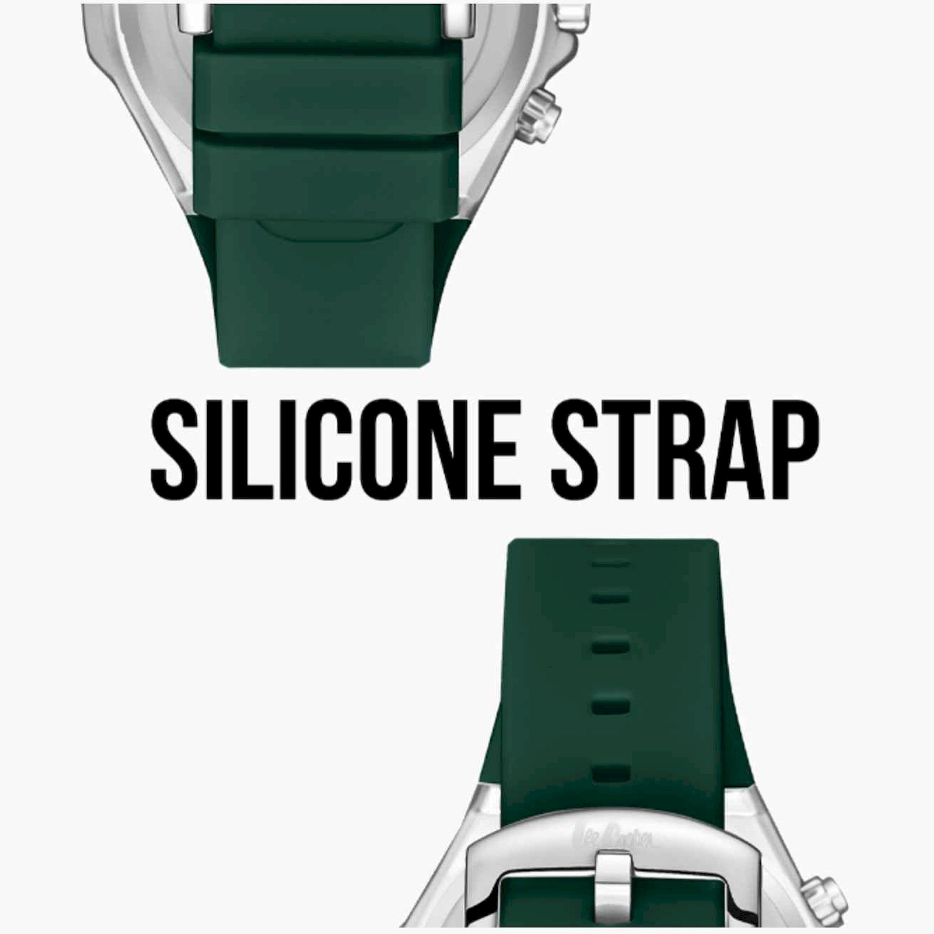 Lee Cooper Men's 46MM Green Chronograph Silicone Strap Watch | LC08003.377-men-watchesandjewellery-watches-image-7