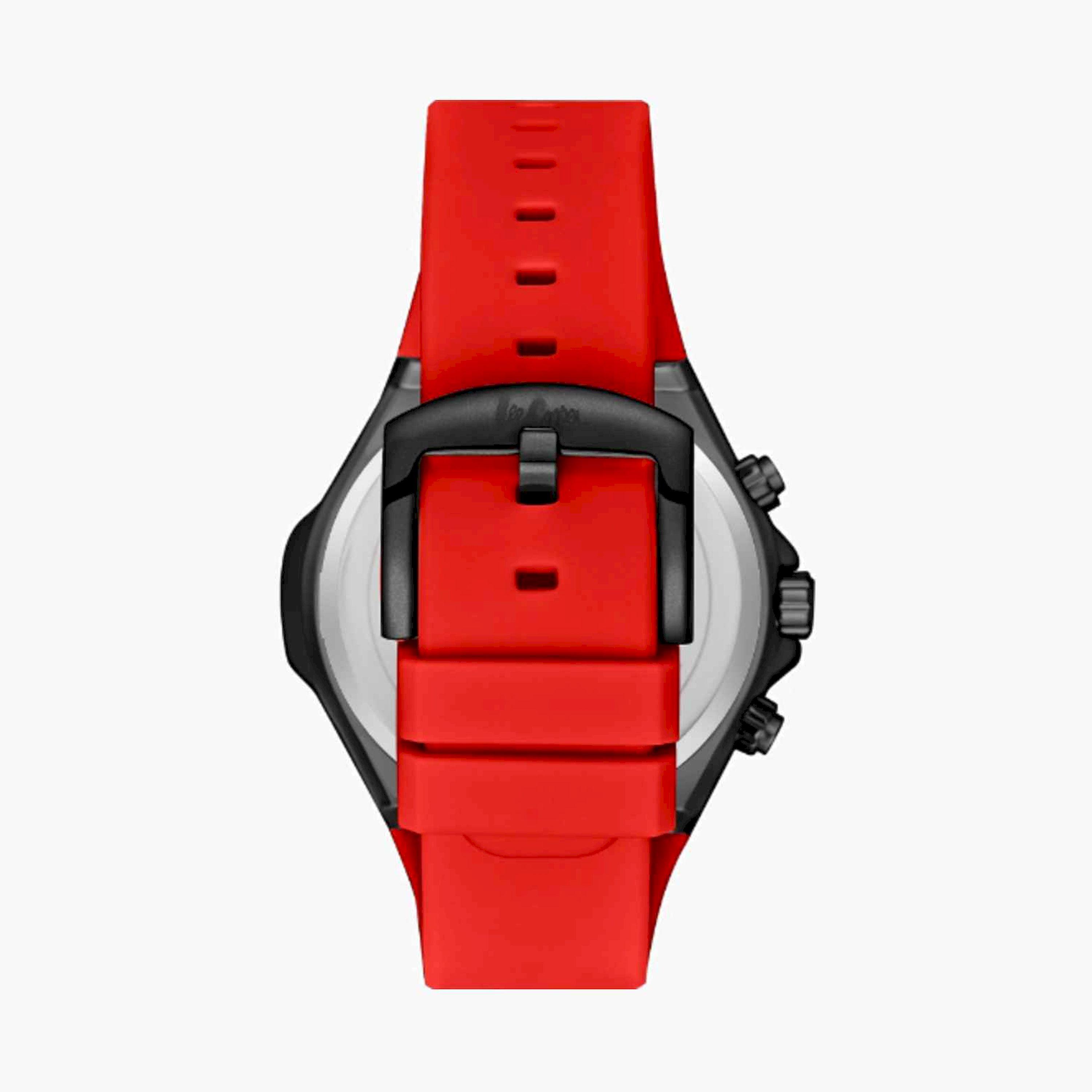 Lee Cooper Men's 46MM Red Chronograph Silicone Strap Watch | LC08003.658-men-watchesandjewellery-watches-image-4