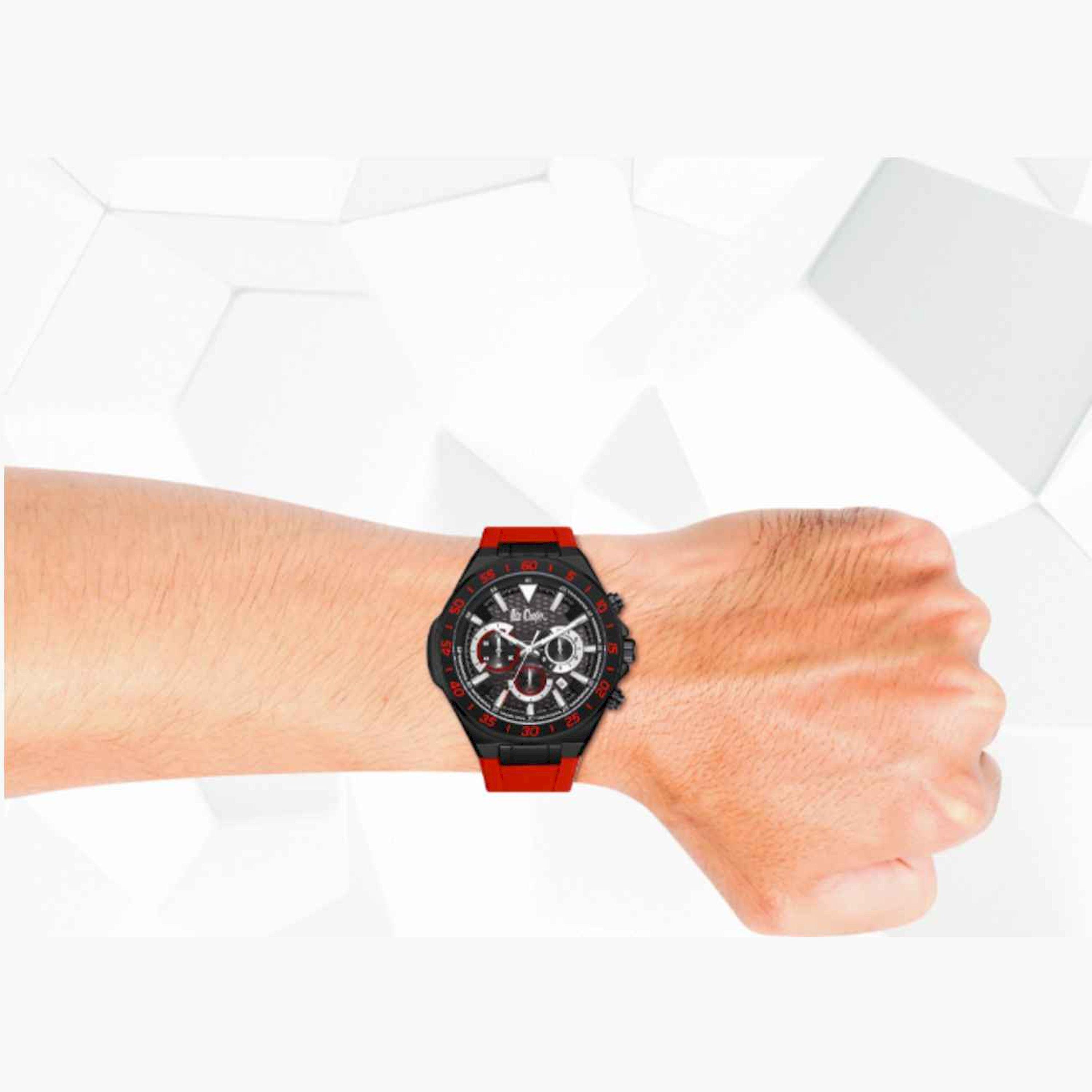 Lee Cooper Men's 46MM Red Chronograph Silicone Strap Watch | LC08003.658-men-watchesandjewellery-watches-image-9