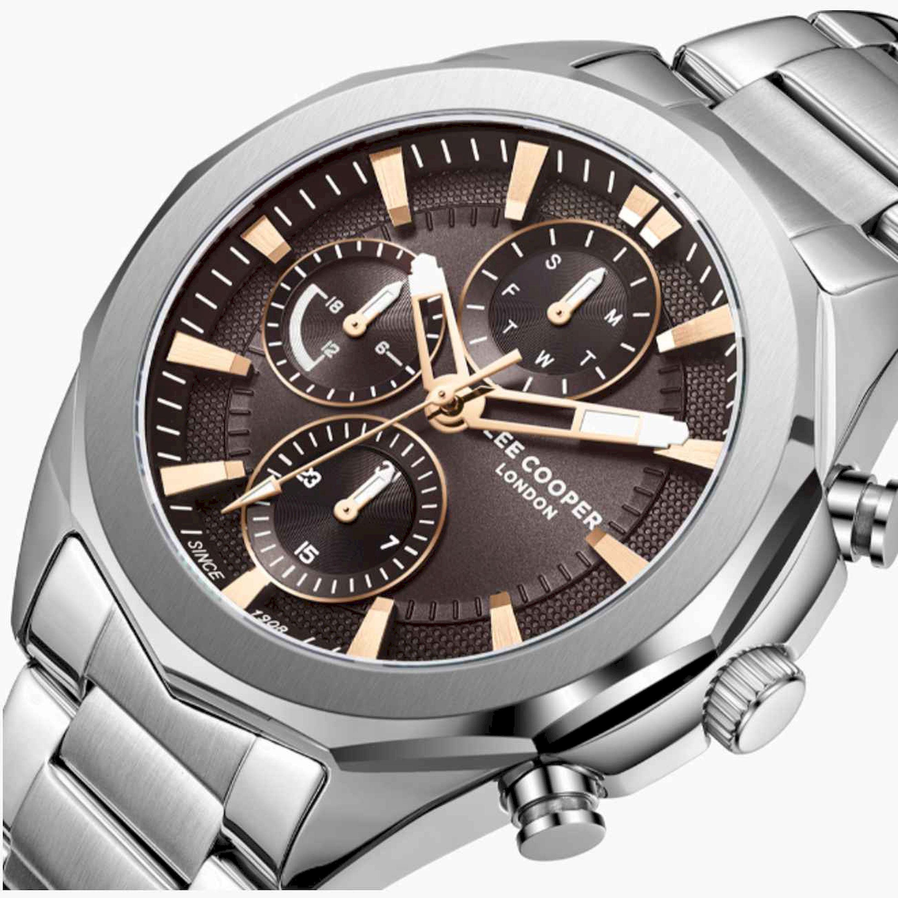 Lee Cooper Men's 44MM Silver Chronograph Metal Strap Watch | LC08005.360-men-watchesandjewellery-watches-image-6