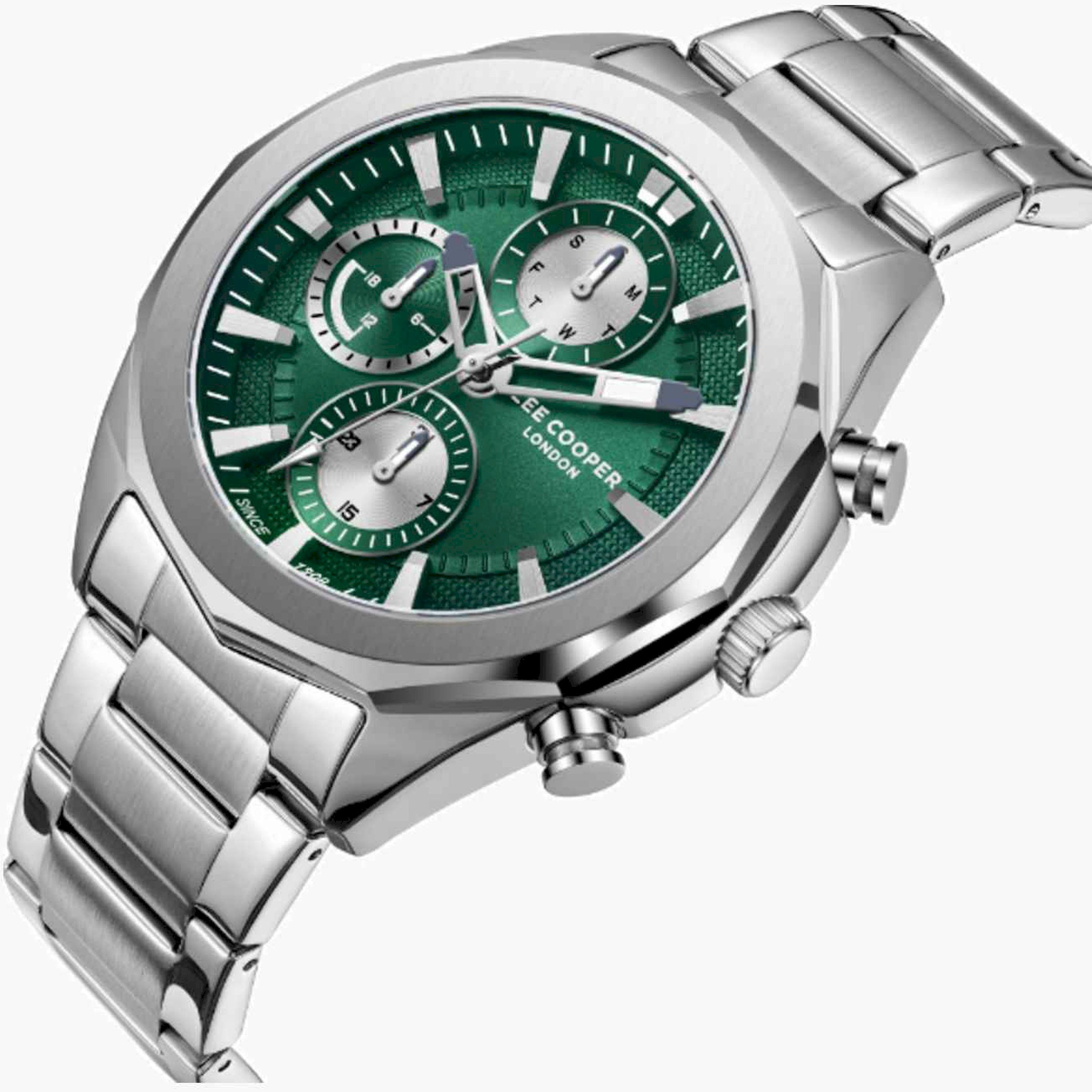 Lee Cooper Men's 44MM Silver Chronograph Metal Strap Watch | LC08005.370-men-watchesandjewellery-watches-image-4