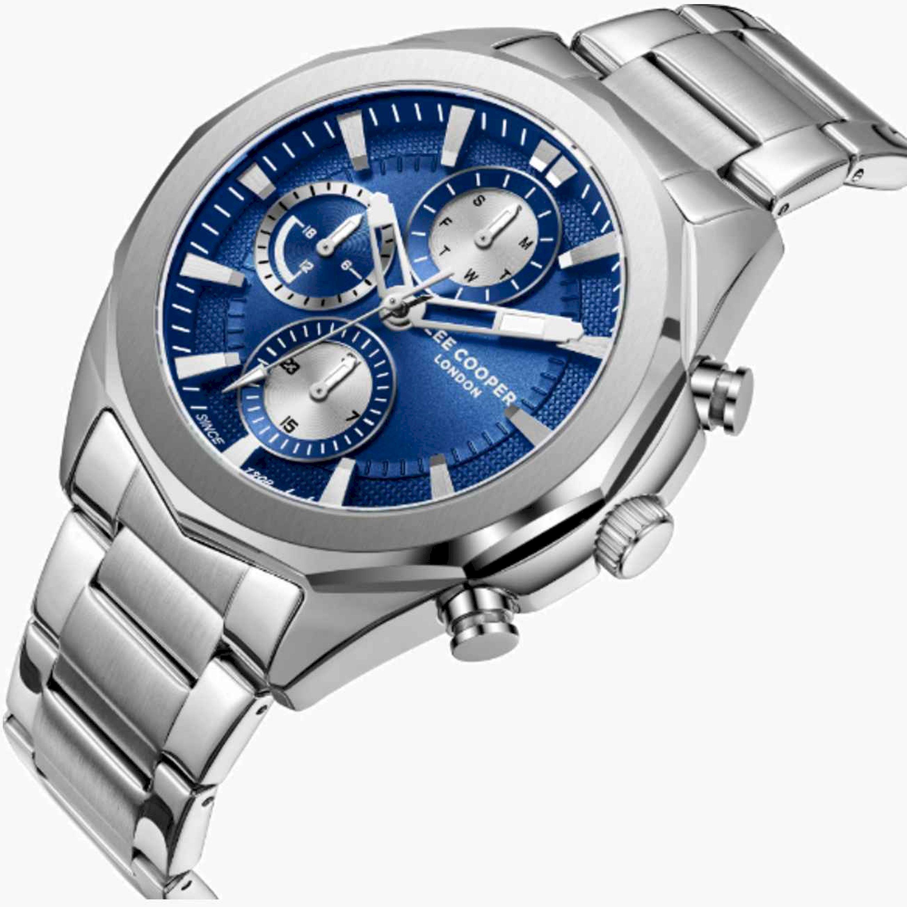 Lee Cooper Men's 44MM Silver Chronograph Metal Strap Watch | LC08005.390-men-watchesandjewellery-watches-image-4
