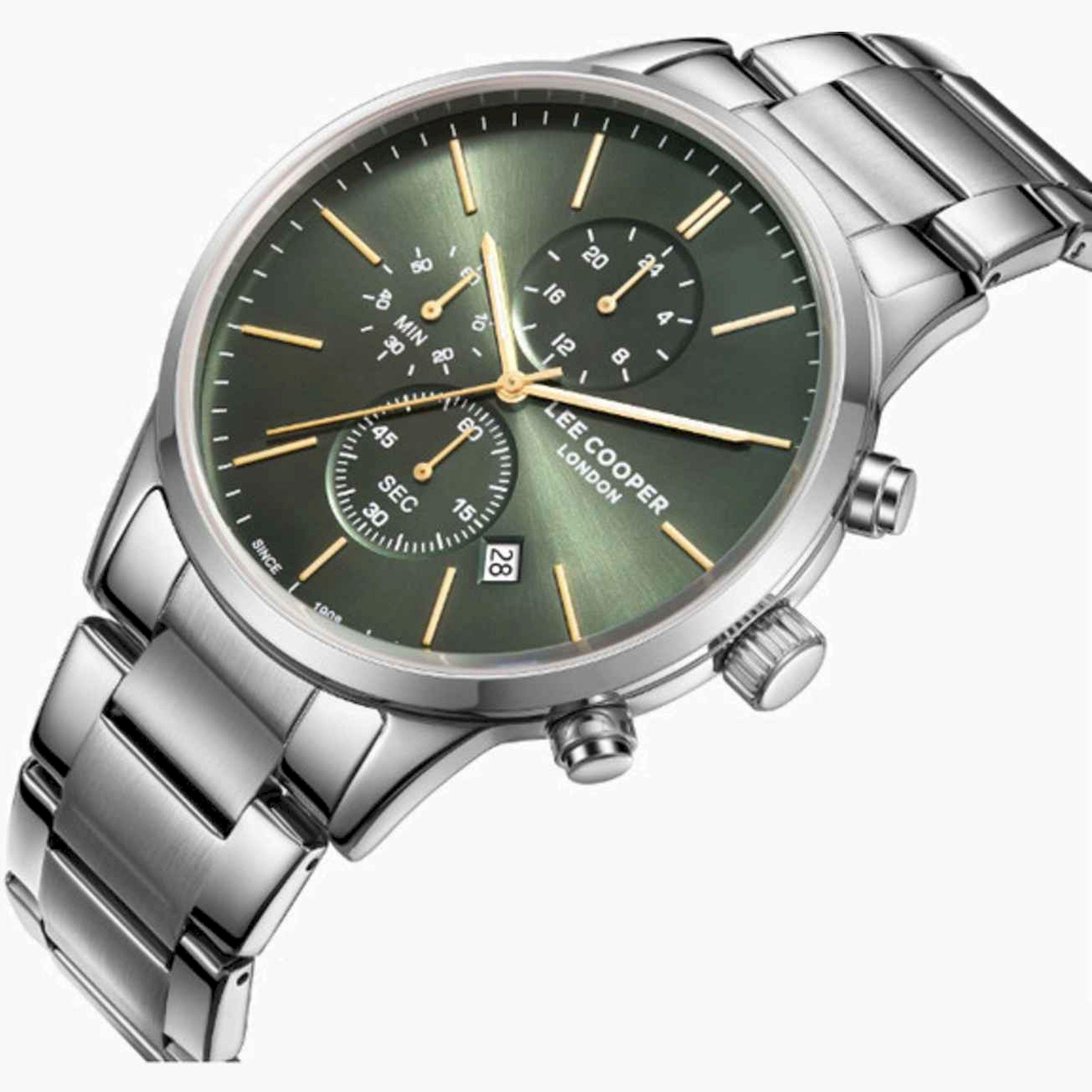 لي كوبر- ساعة رجالية كرونوغراف معدنية لون فضي  44مم | LC08042.370-men-watchesandjewellery-watches-image-2