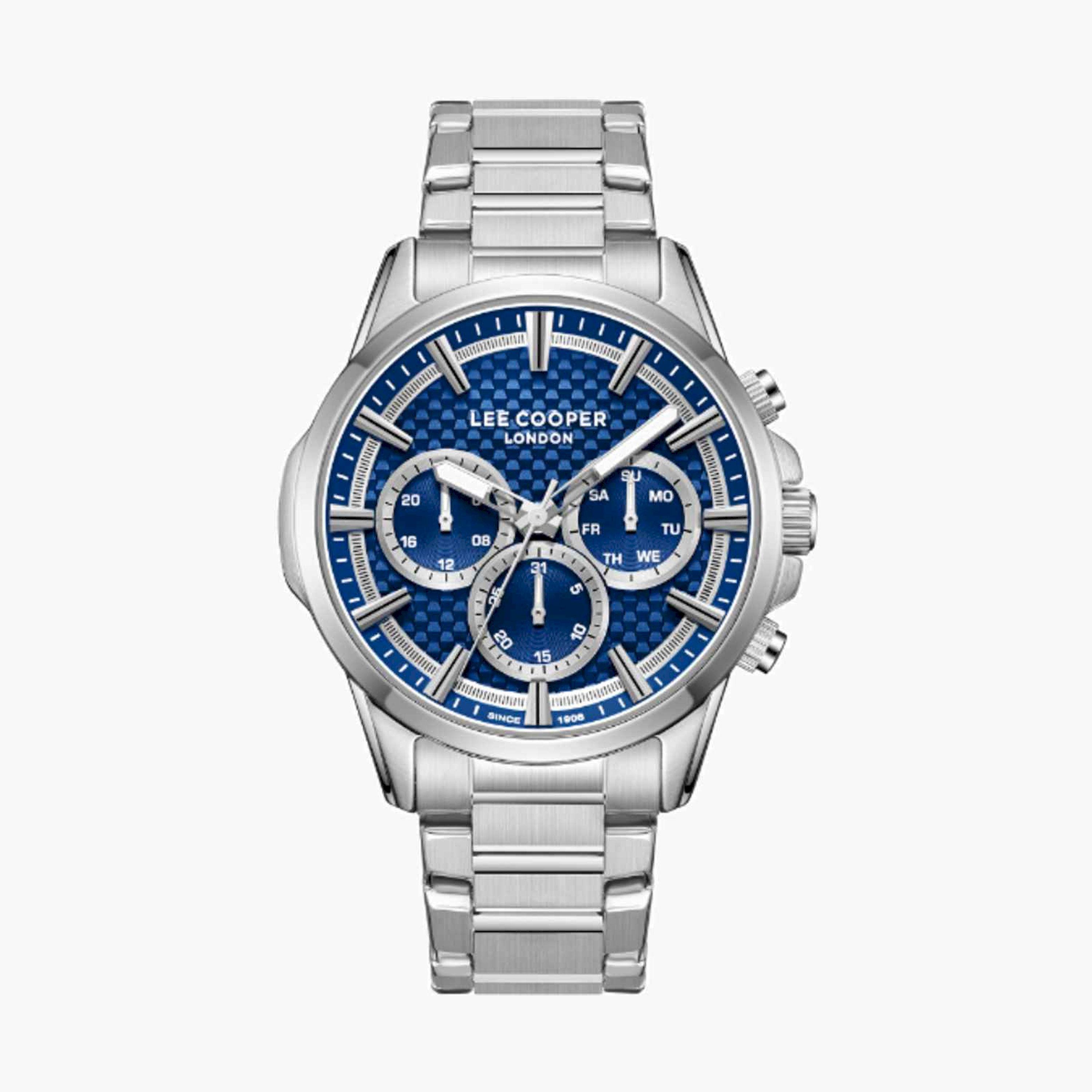 Lee Cooper Men's 44MM Silver Chronograph Metal Strap Watch | LC08049.390-men-watchesandjewellery-watches-image-1