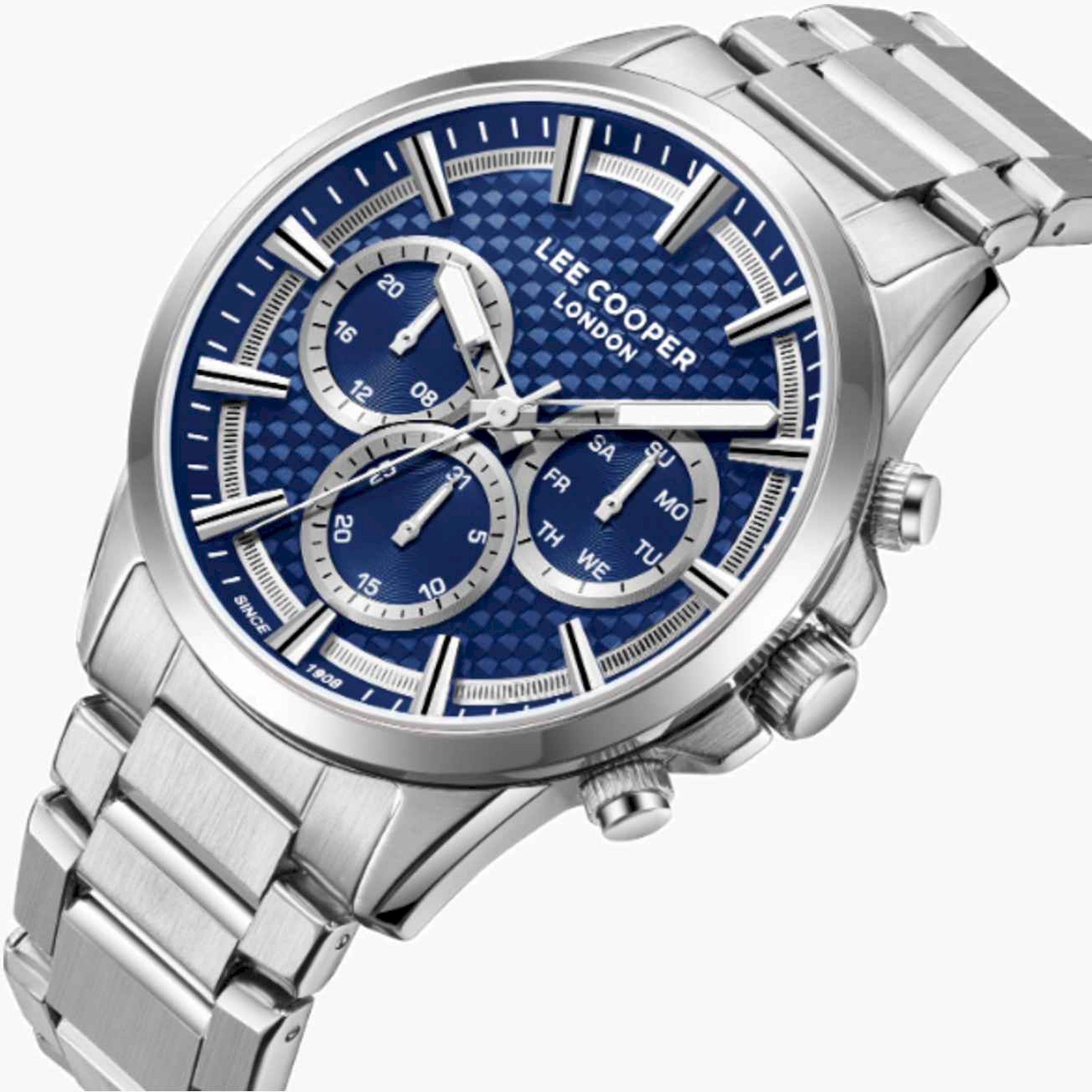 Lee Cooper Men's 44MM Silver Chronograph Metal Strap Watch | LC08049.390-men-watchesandjewellery-watches-image-2