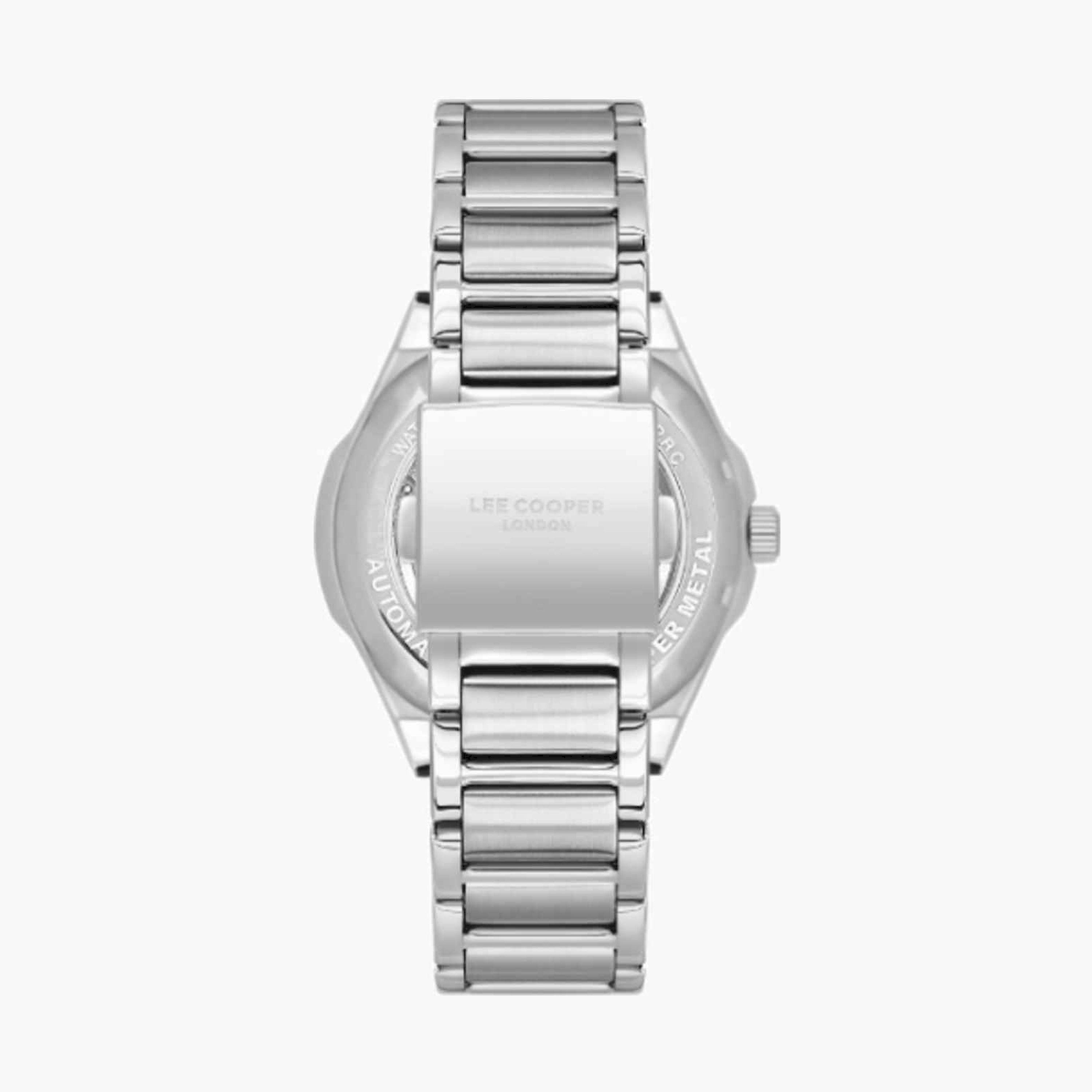 Lee Cooper Men's 43MM Silver Automatic Metal Strap Watch | LC08051.390-men-watchesandjewellery-watches-image-3