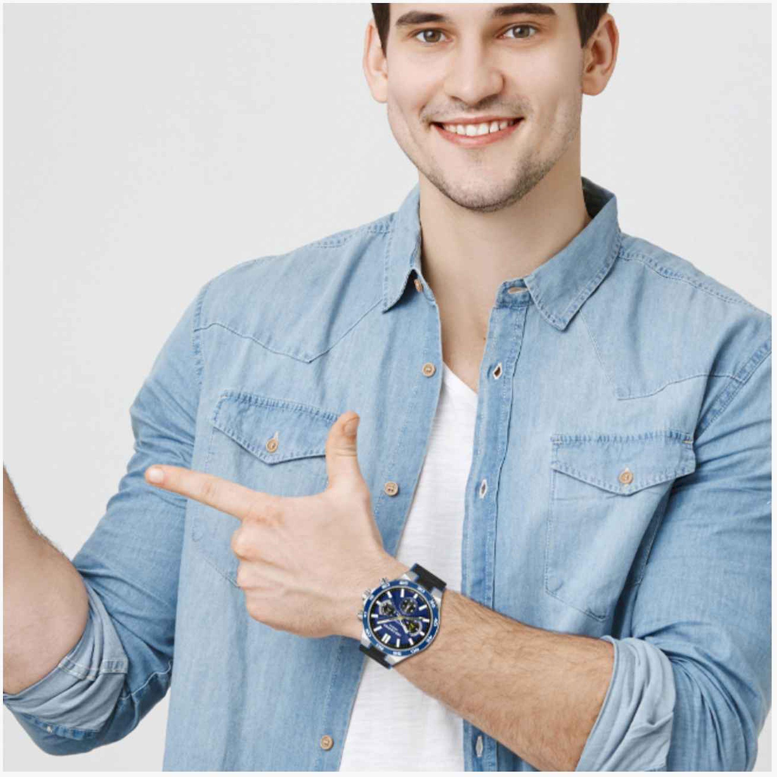 Lee Cooper Men's 45MM Multicolour Chronograph Leather Strap Watch | LC08066.399-men-watchesandjewellery-watches-image-8