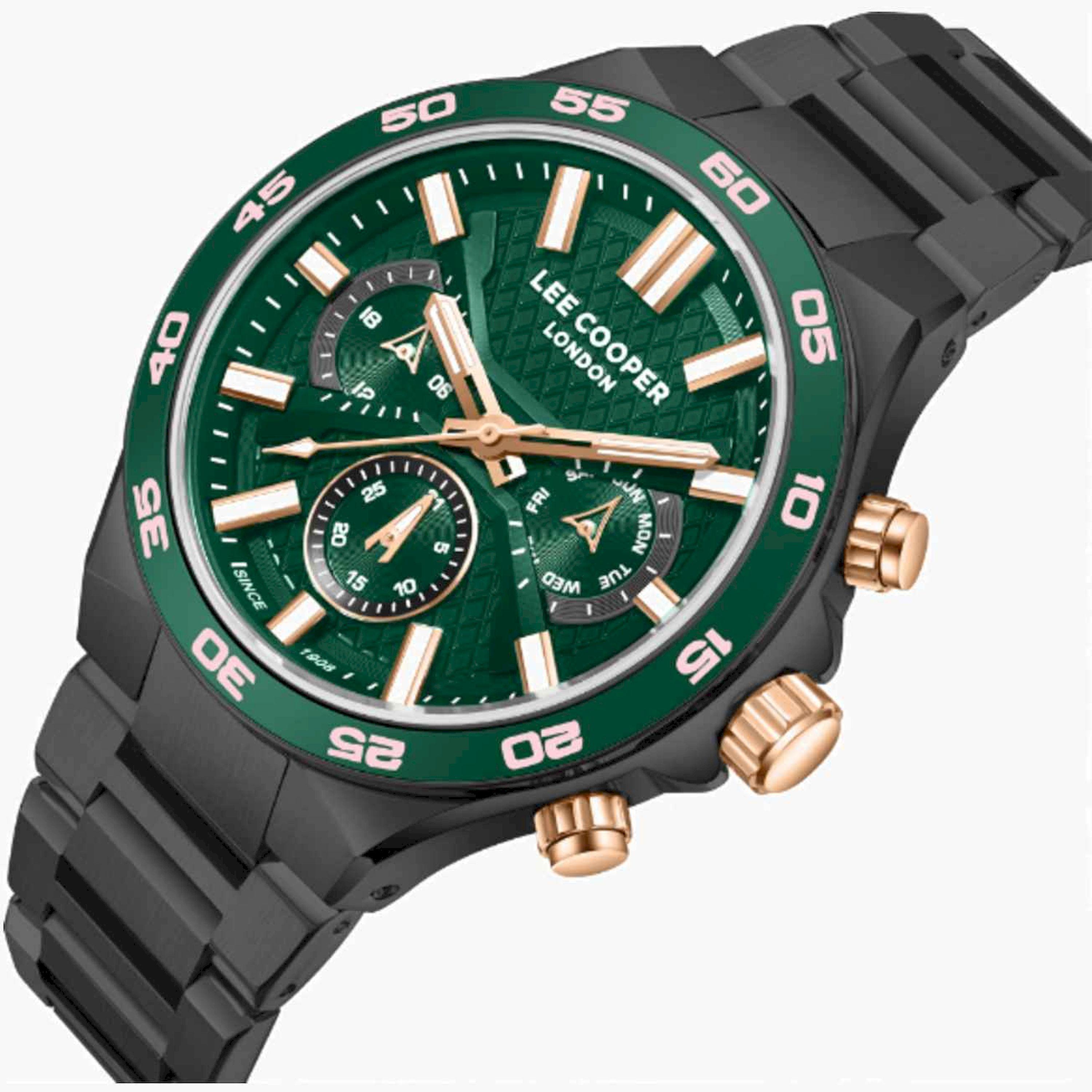 Lee Cooper Men's 45MM Grey Chronograph Metal Strap Watch | LC08067.070-men-watchesandjewellery-watches-image-2